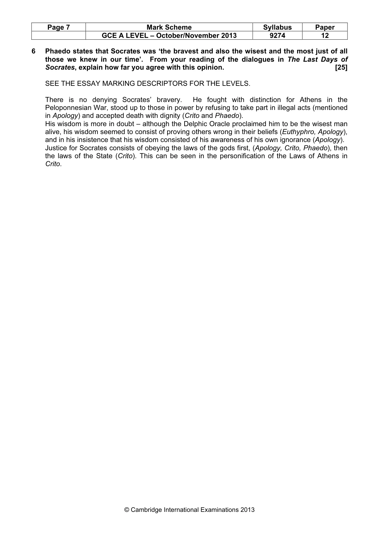 Mark scheme, page 7 of 11