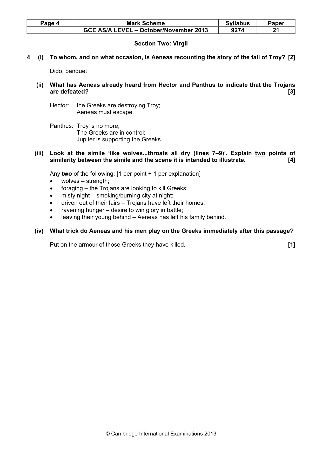 Mark scheme, page 4 of 12