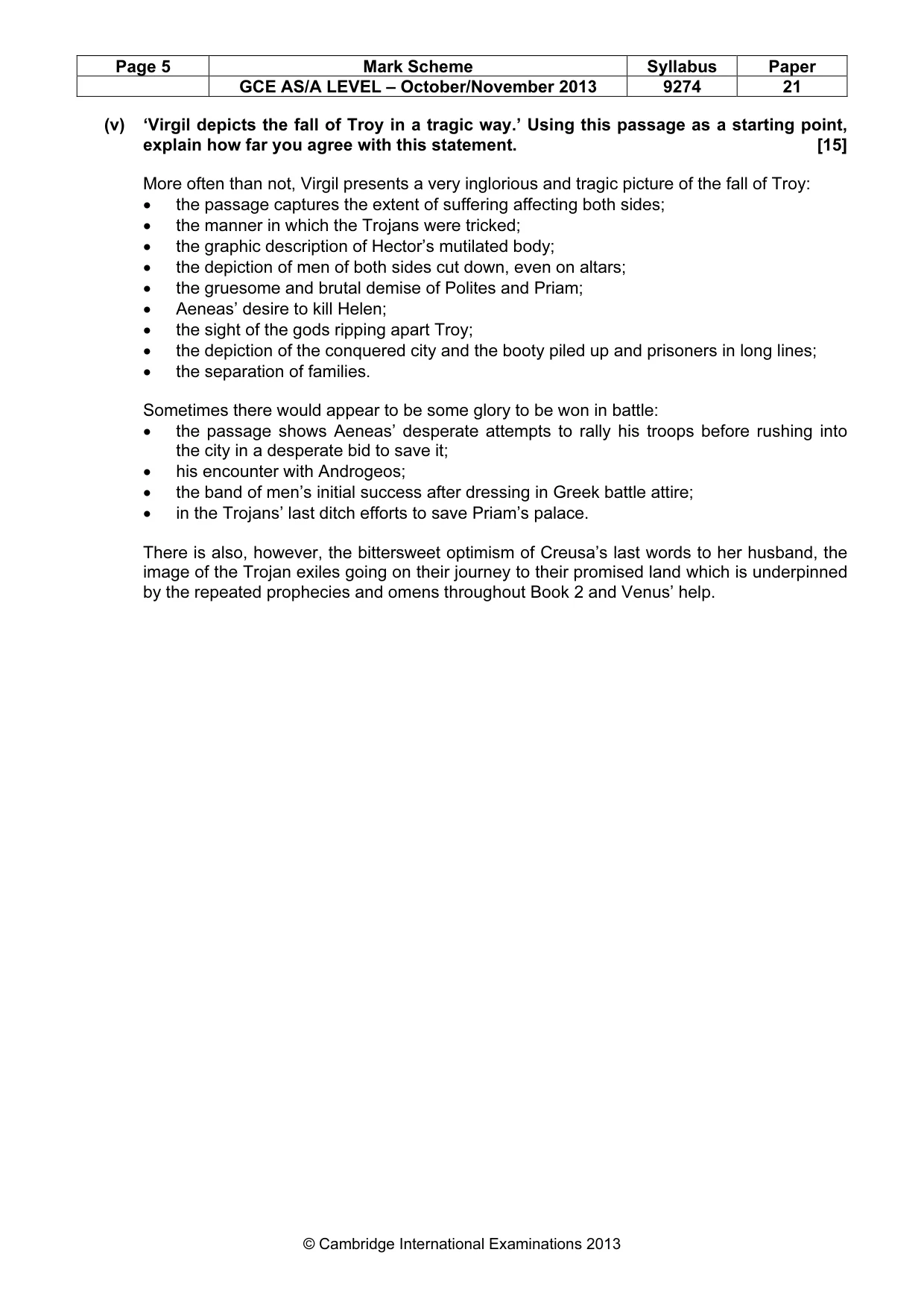 Mark scheme, page 5 of 12