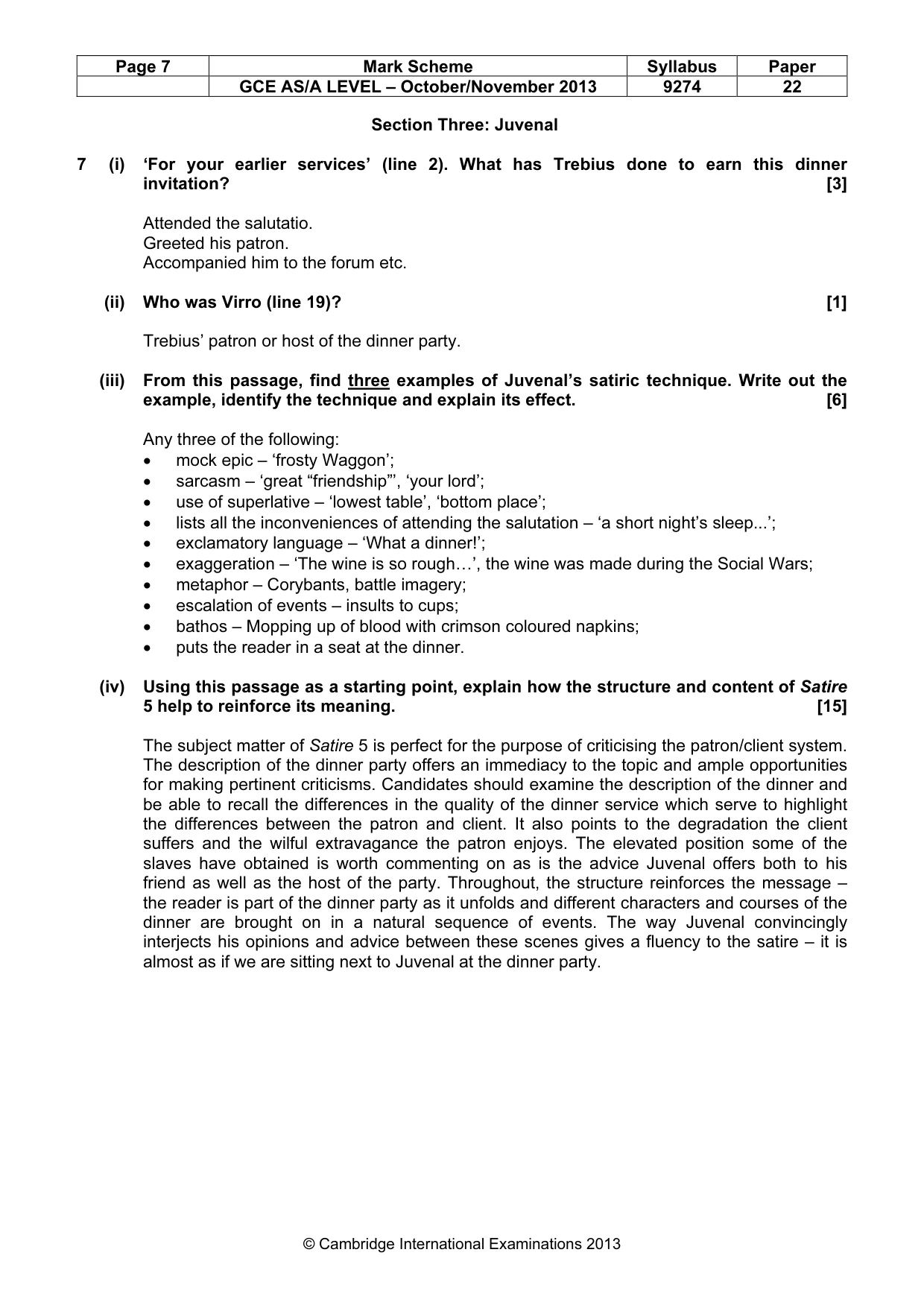 Mark scheme, page 7 of 12