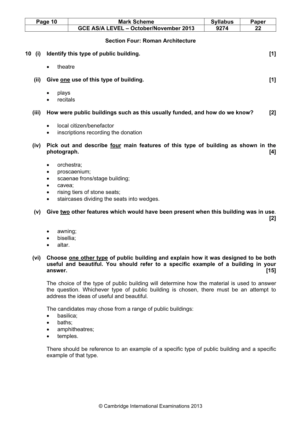 Mark scheme, page 10 of 12