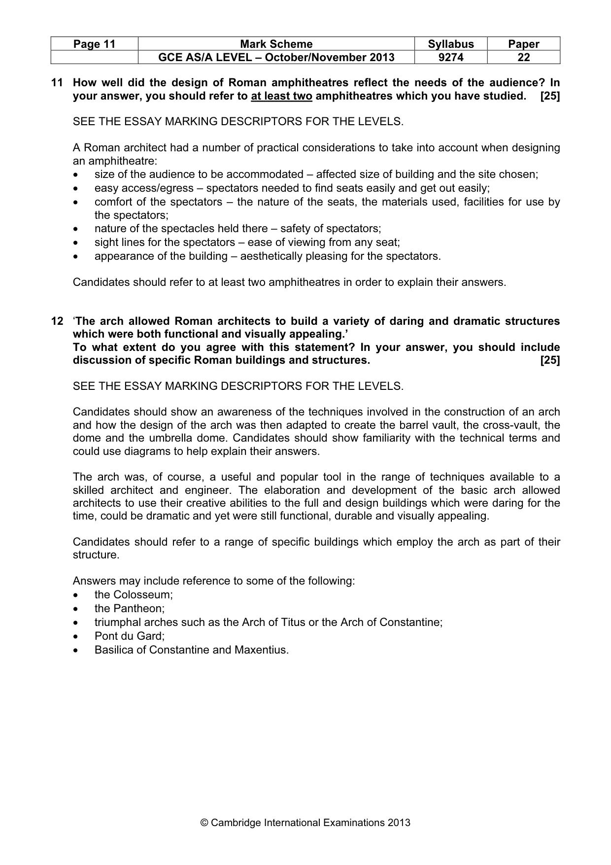Mark scheme, page 11 of 12