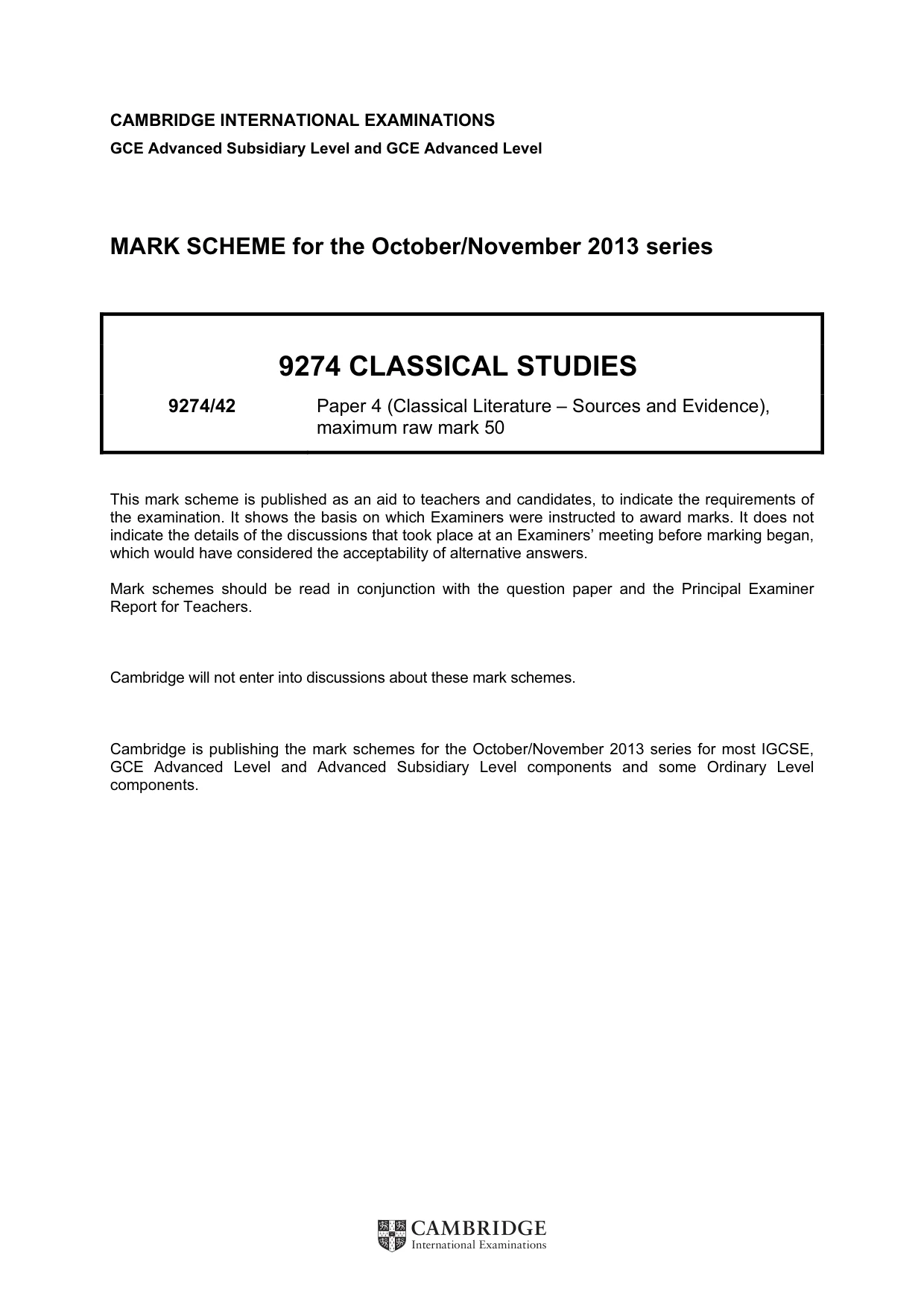 Mark scheme, page 1 of 7