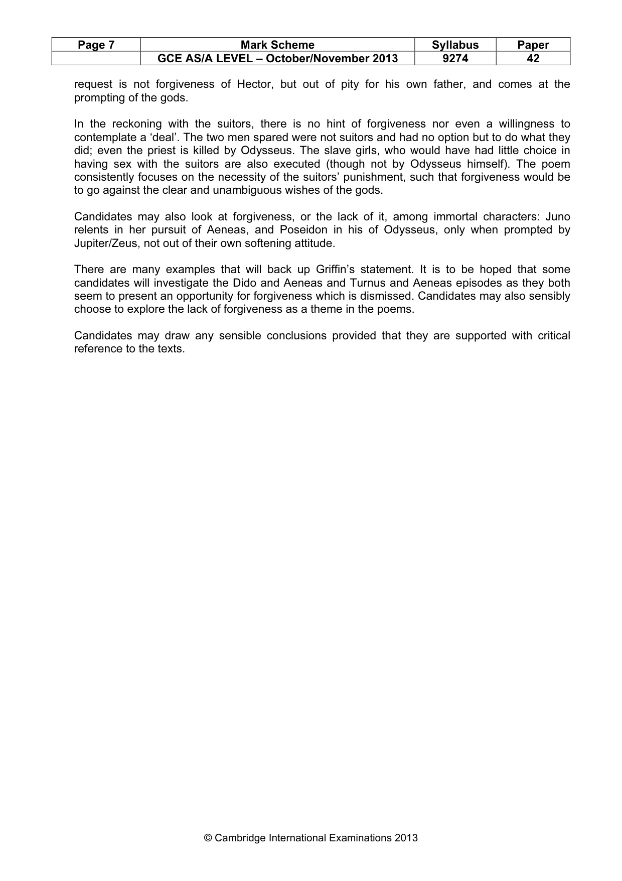 Mark scheme, page 7 of 7