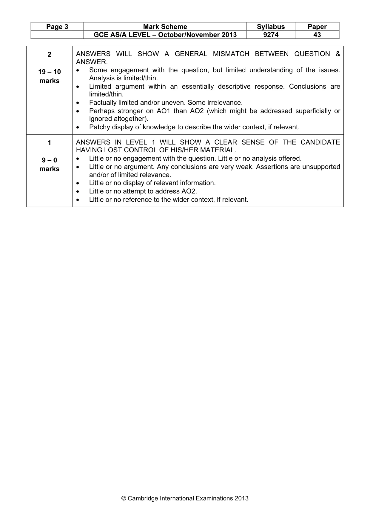 Mark scheme, page 3 of 7