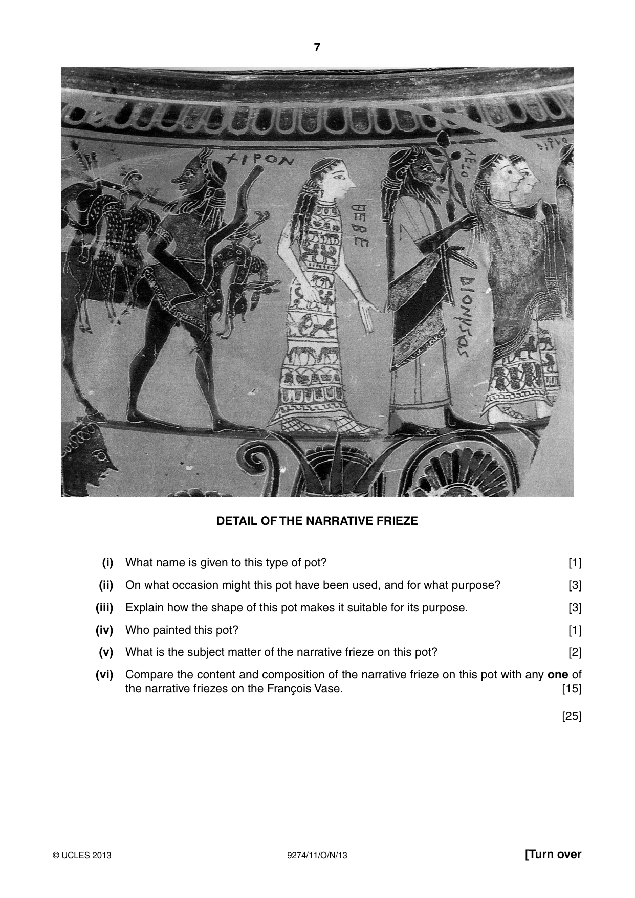 Cambridge A Level Classical Studies 9274 2013 Oct/Nov Paper 1 · Variant 1 question paper, page 7 of 8
