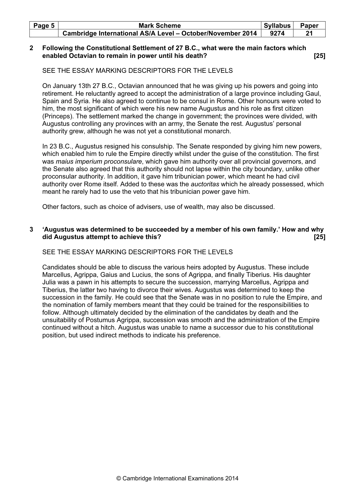 Mark scheme, page 5 of 13