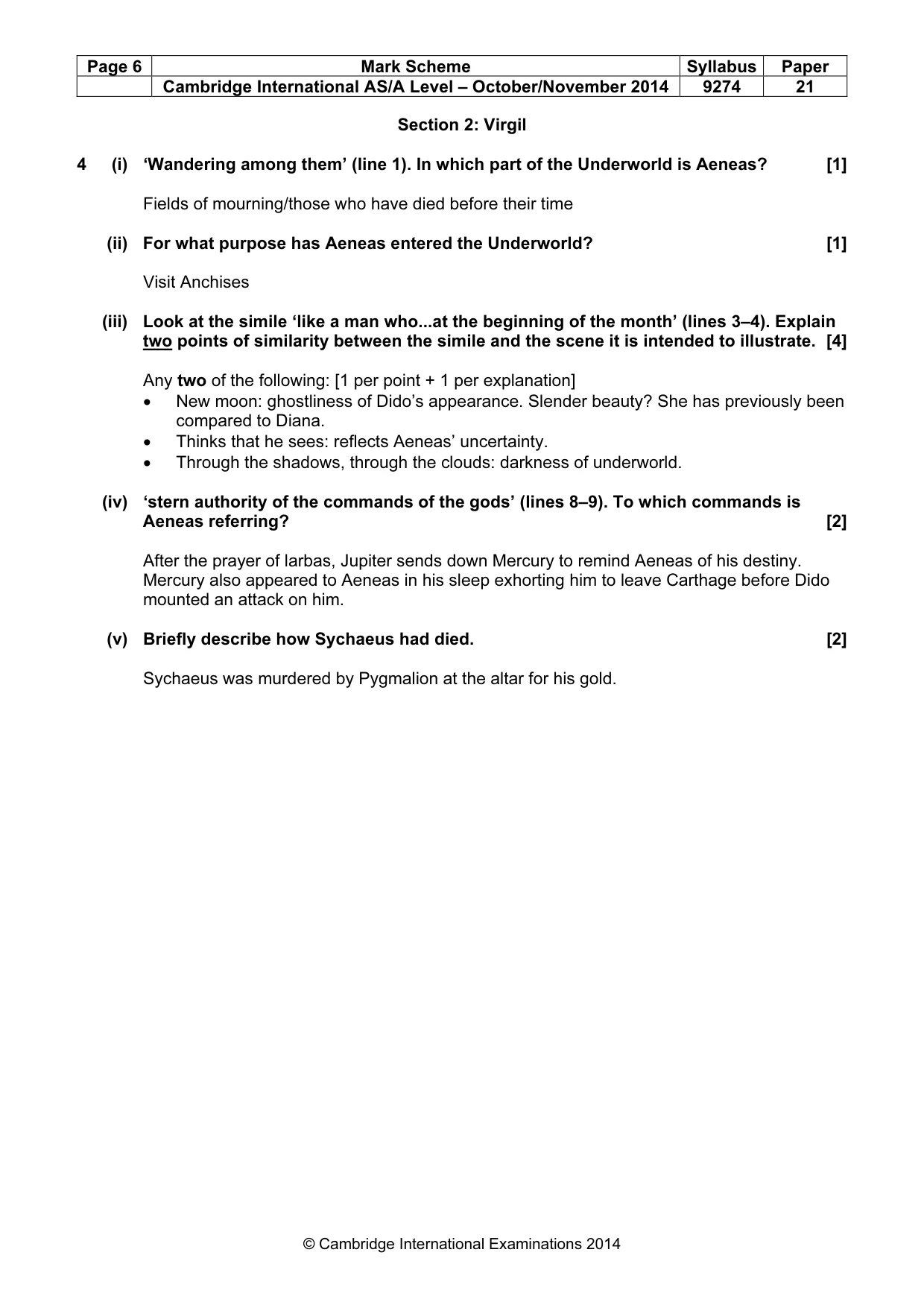 Mark scheme, page 6 of 13