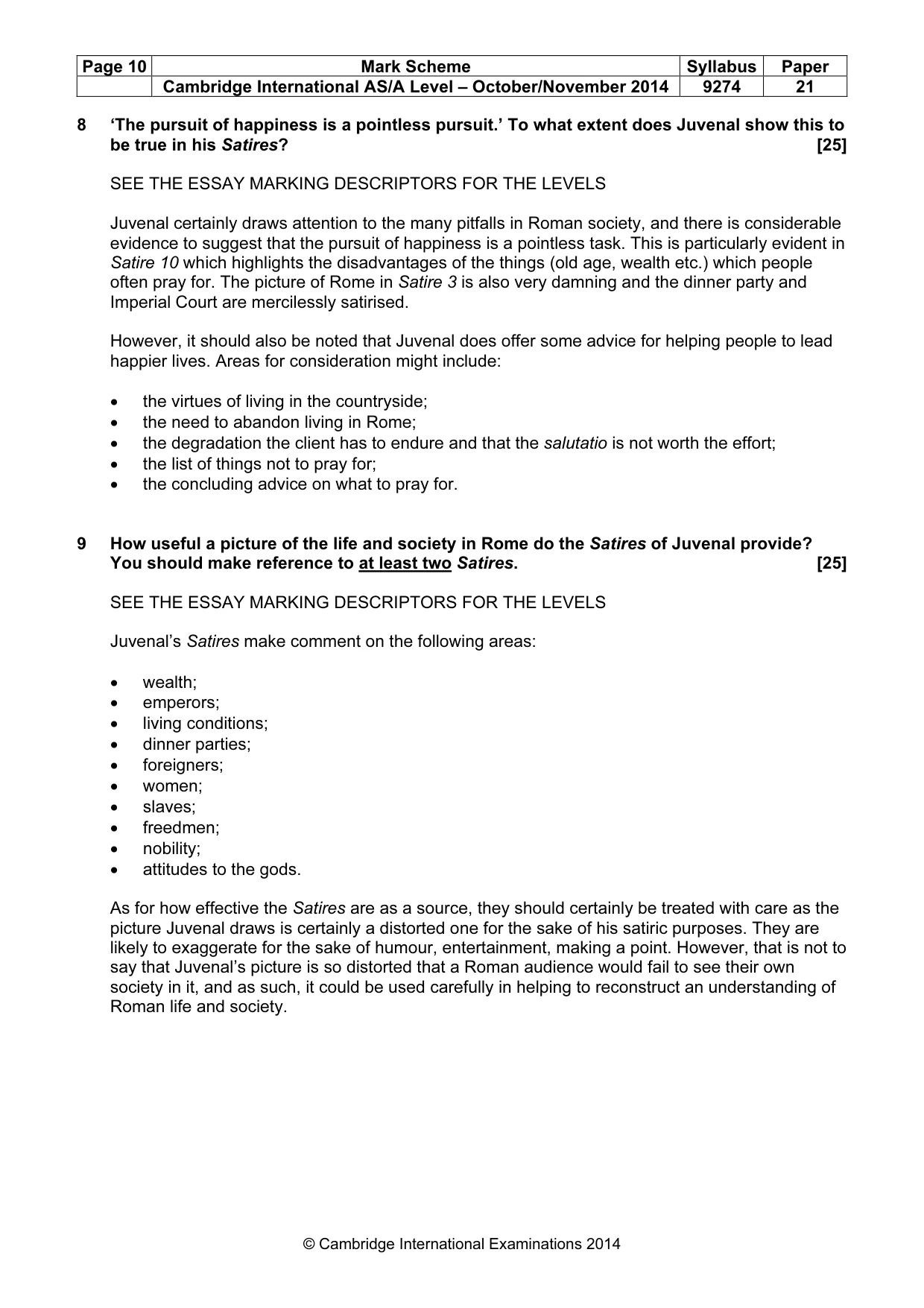 Mark scheme, page 10 of 13