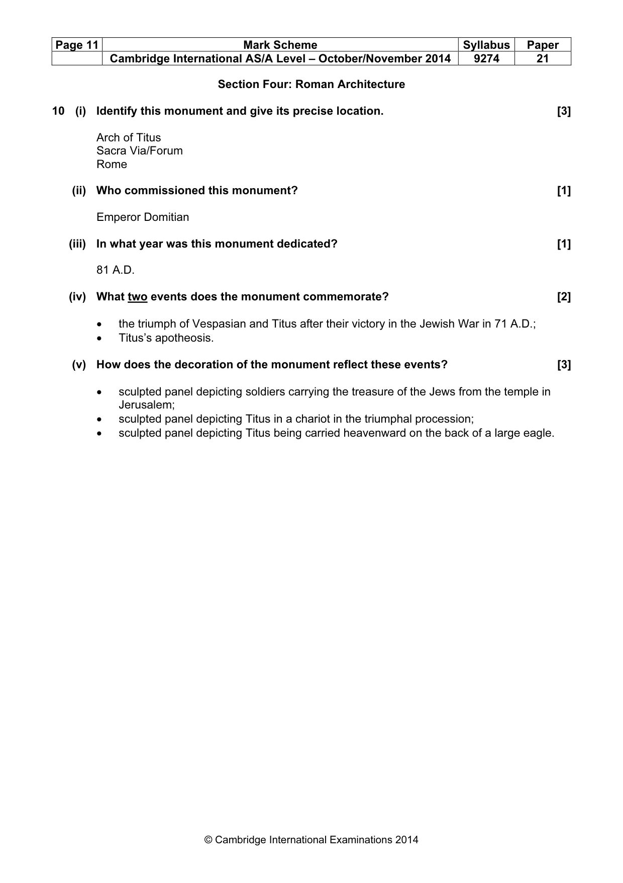Mark scheme, page 11 of 13