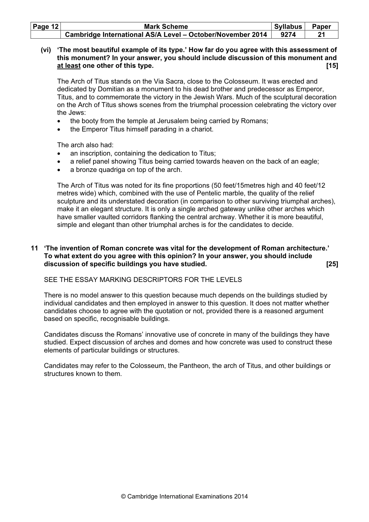 Mark scheme, page 12 of 13