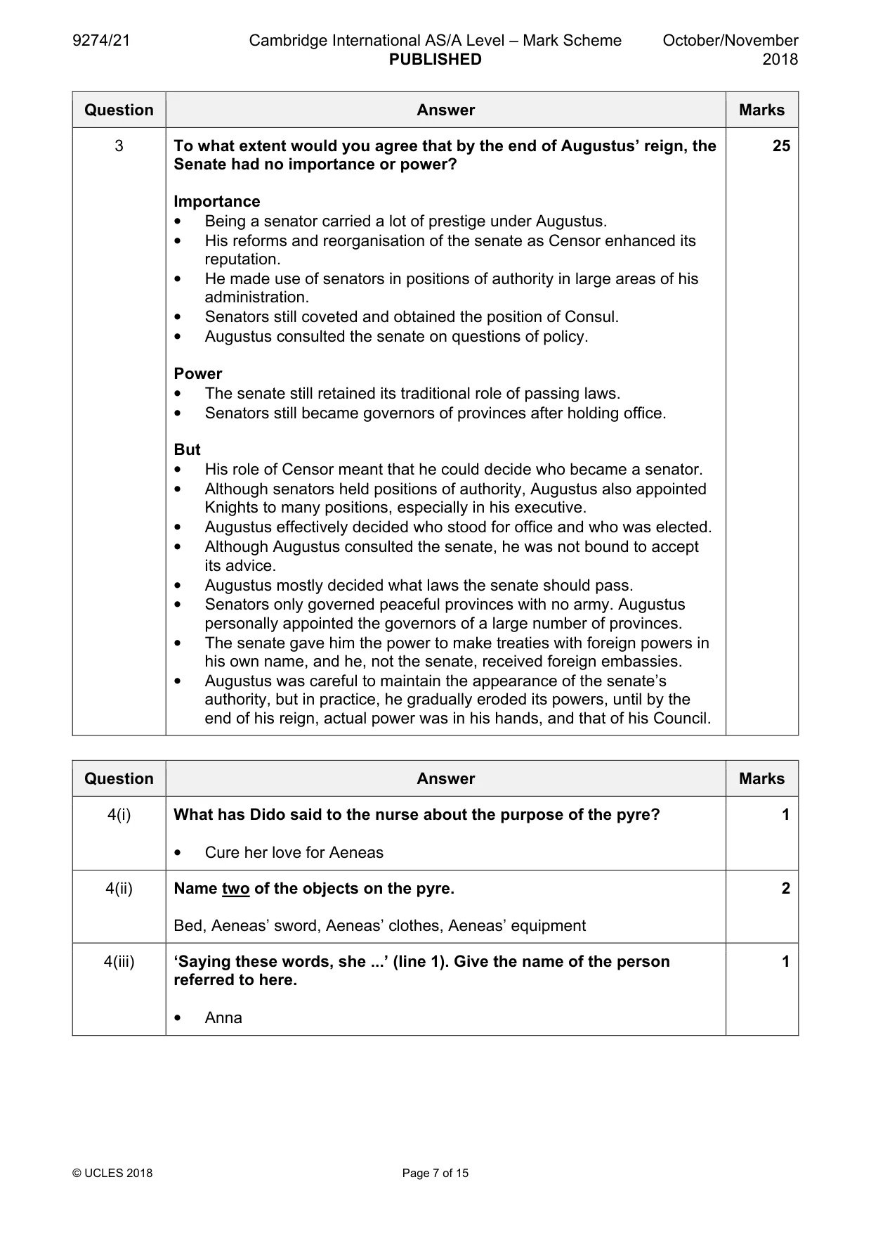 Mark scheme, page 7 of 15