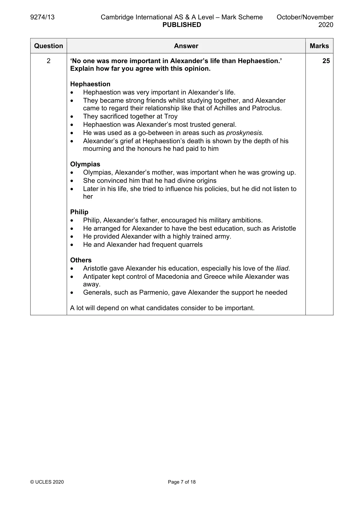 Mark scheme, page 7 of 18