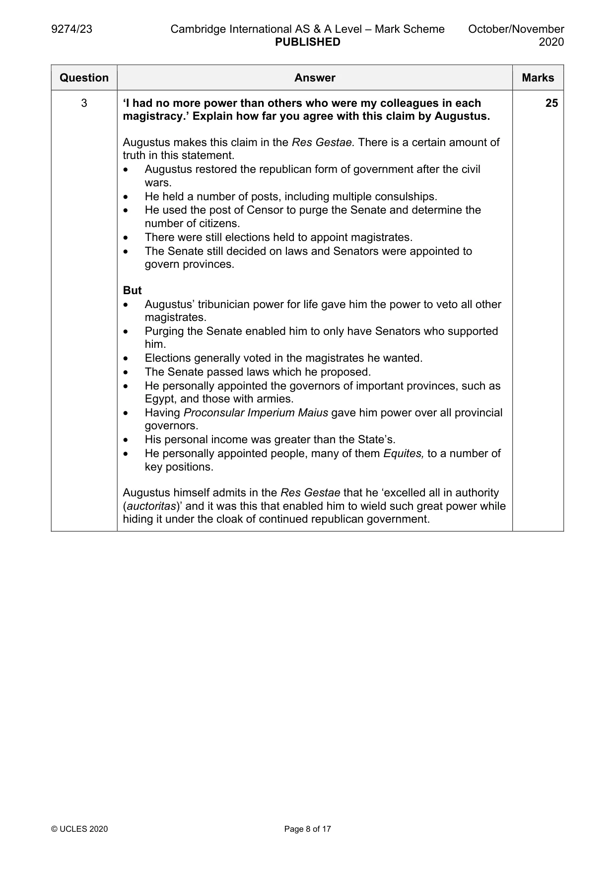 Mark scheme, page 8 of 17