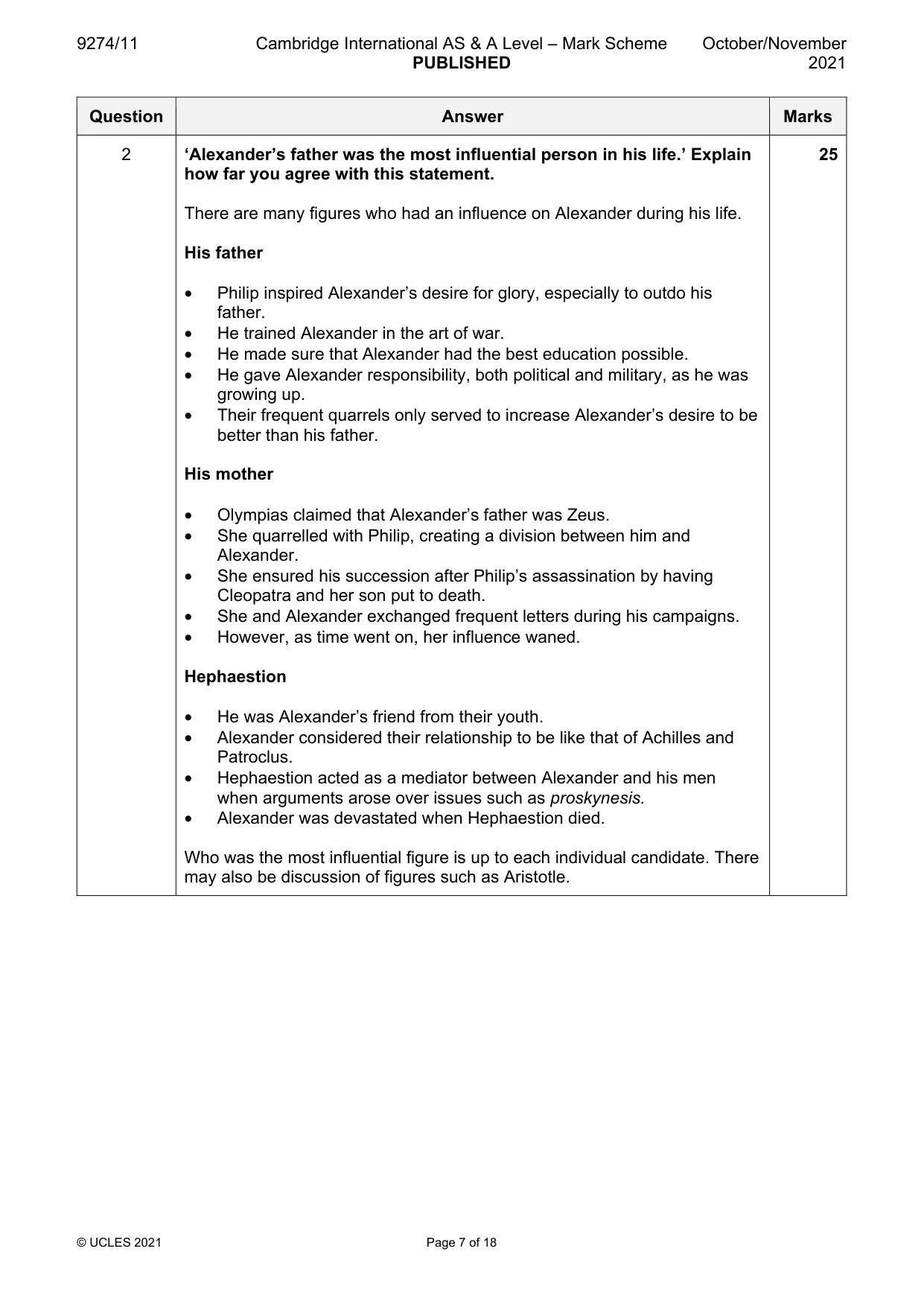 Mark scheme, page 7 of 18