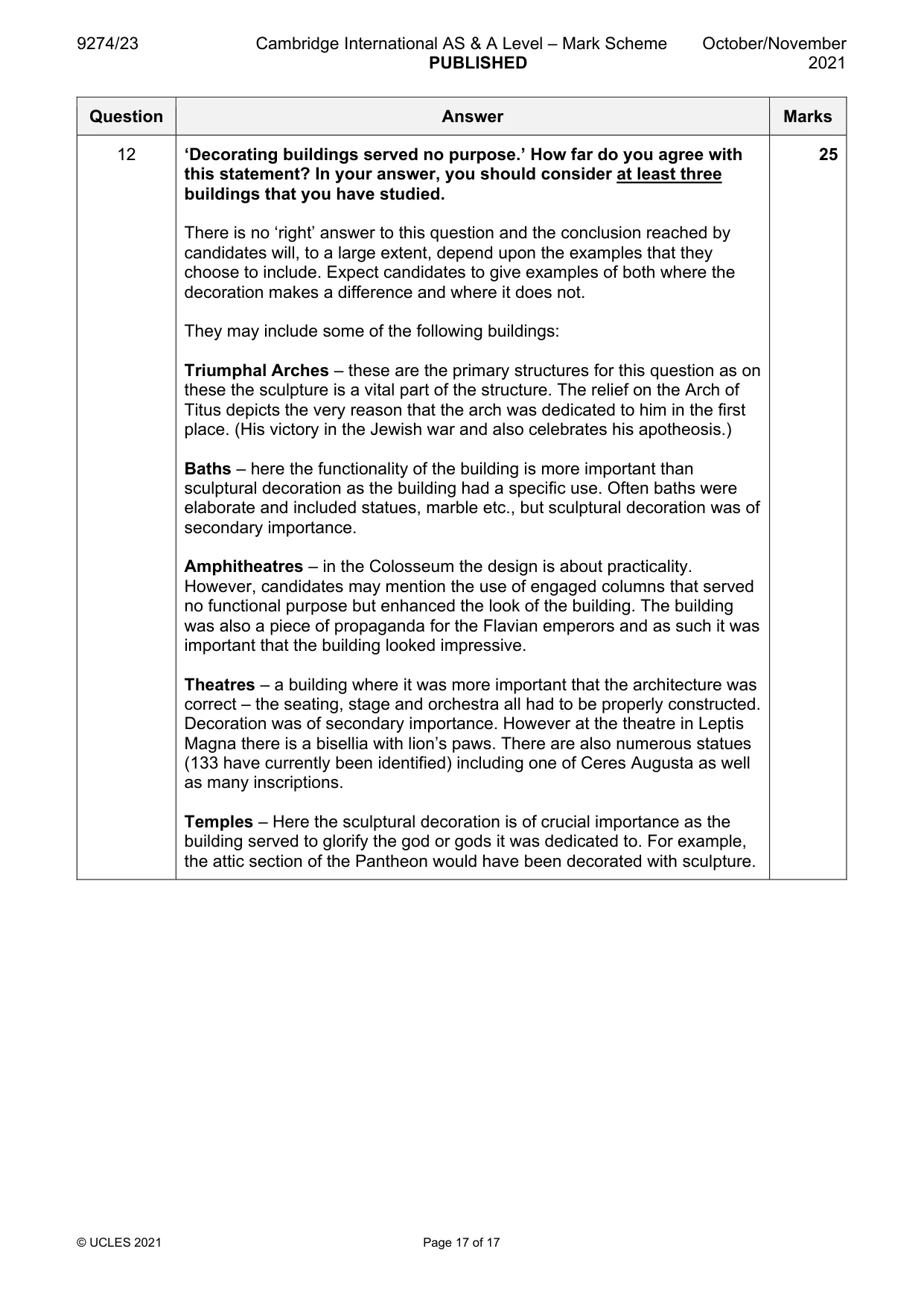 Mark scheme, page 17 of 17