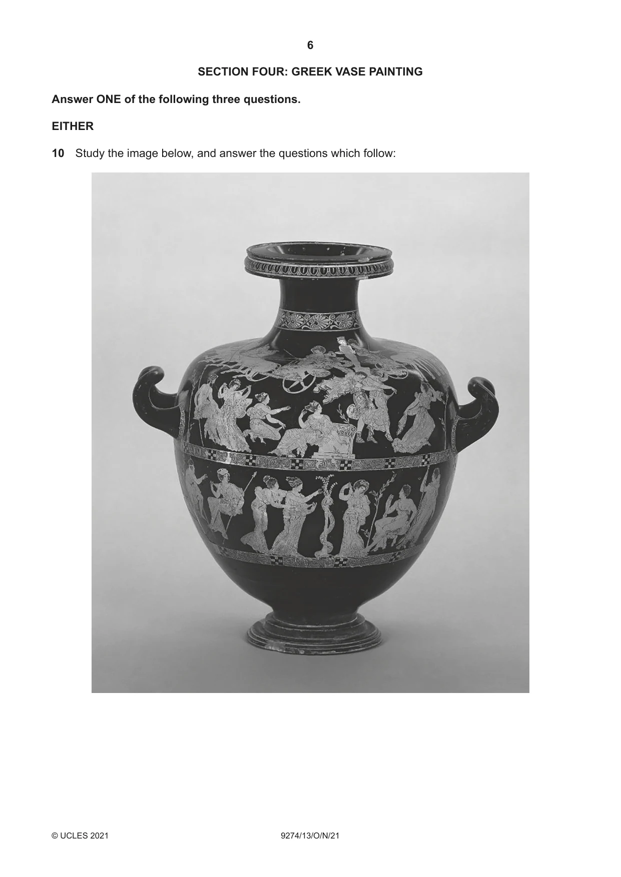 Cambridge A Level Classical Studies 9274 2021 Oct/Nov Paper 1 · Variant 3 question paper, page 6 of 8