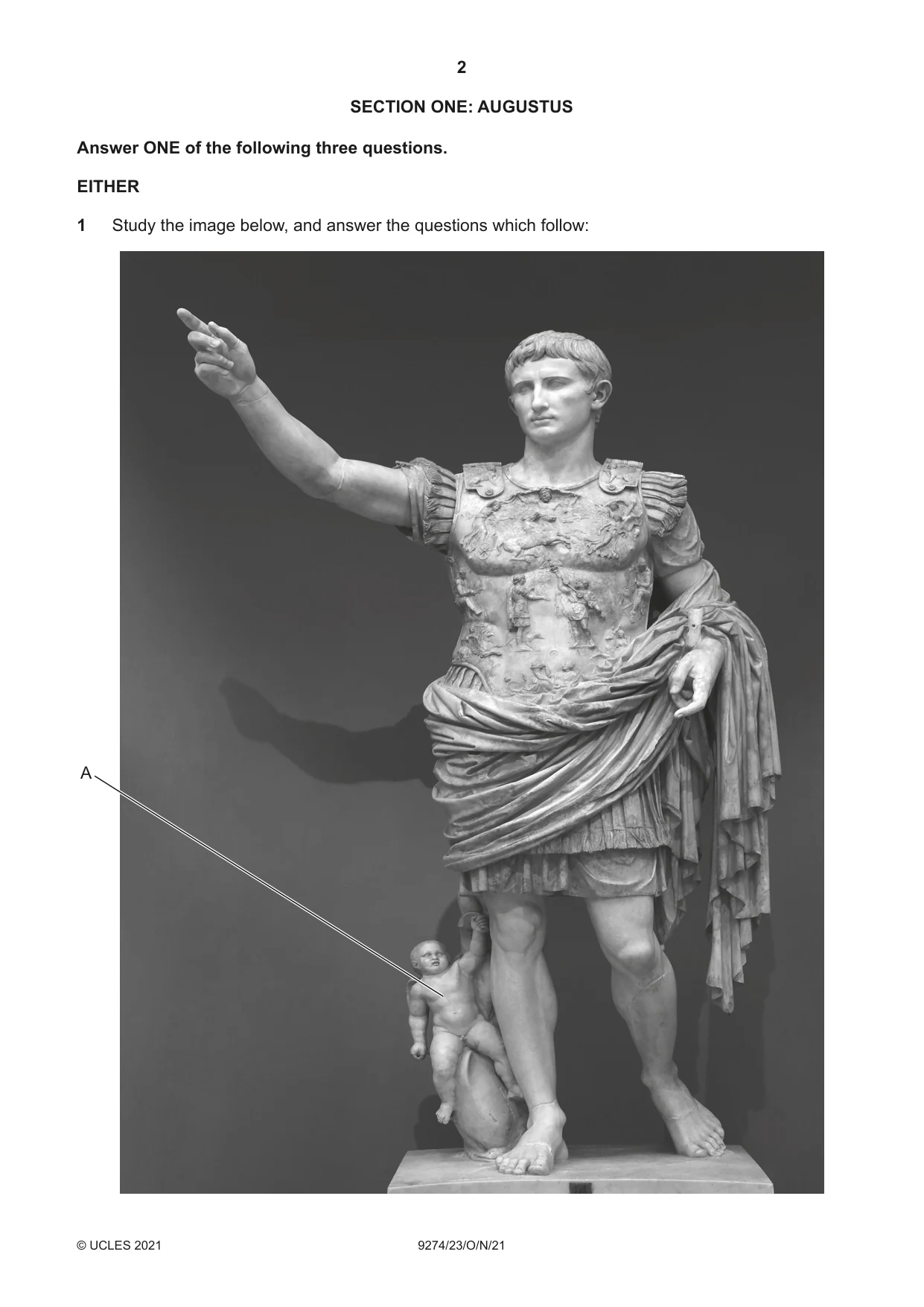 Cambridge A Level Classical Studies 9274 2021 Oct/Nov Paper 2 · Variant 3 question paper, page 2 of 8