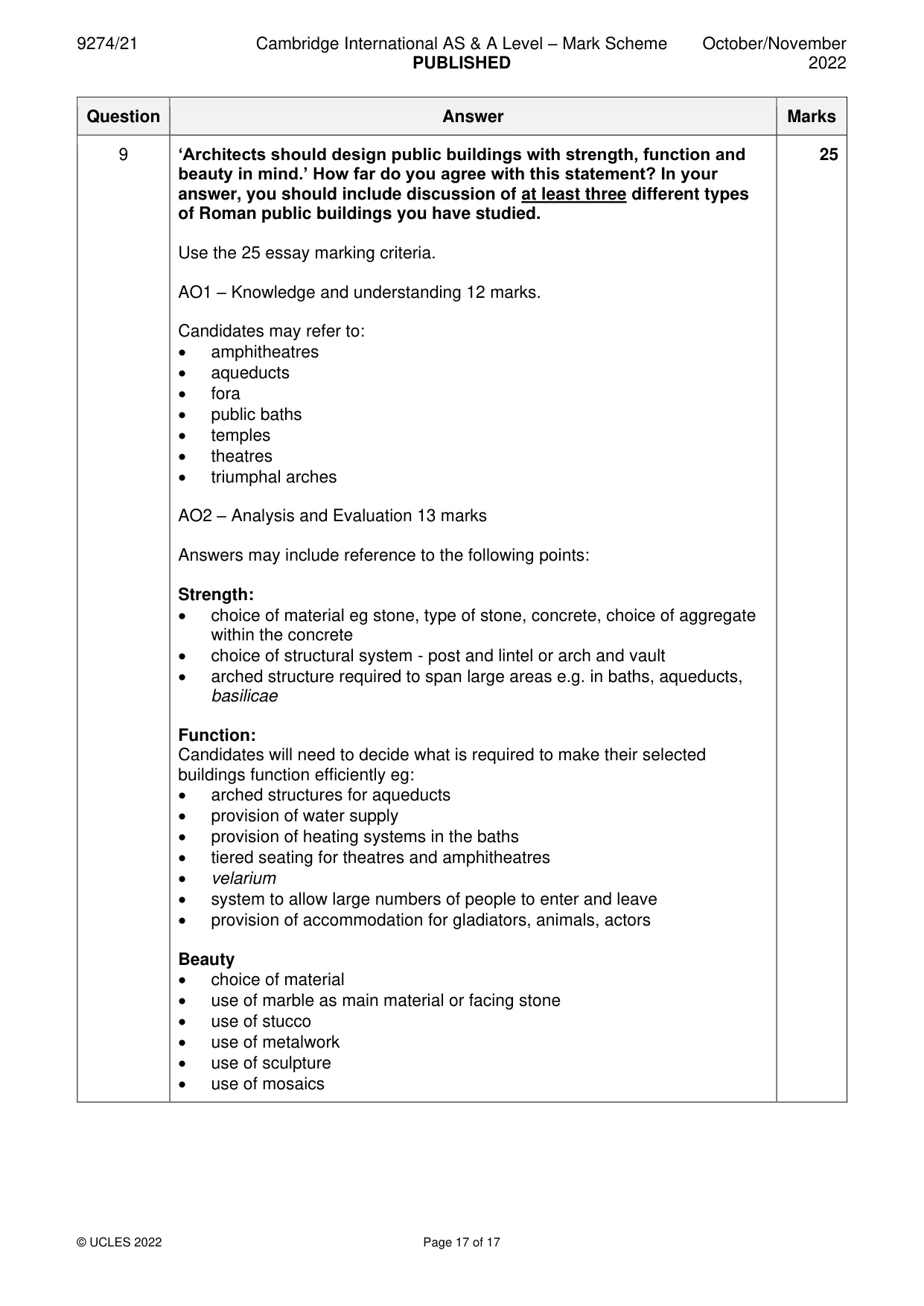 Mark scheme, page 17 of 17