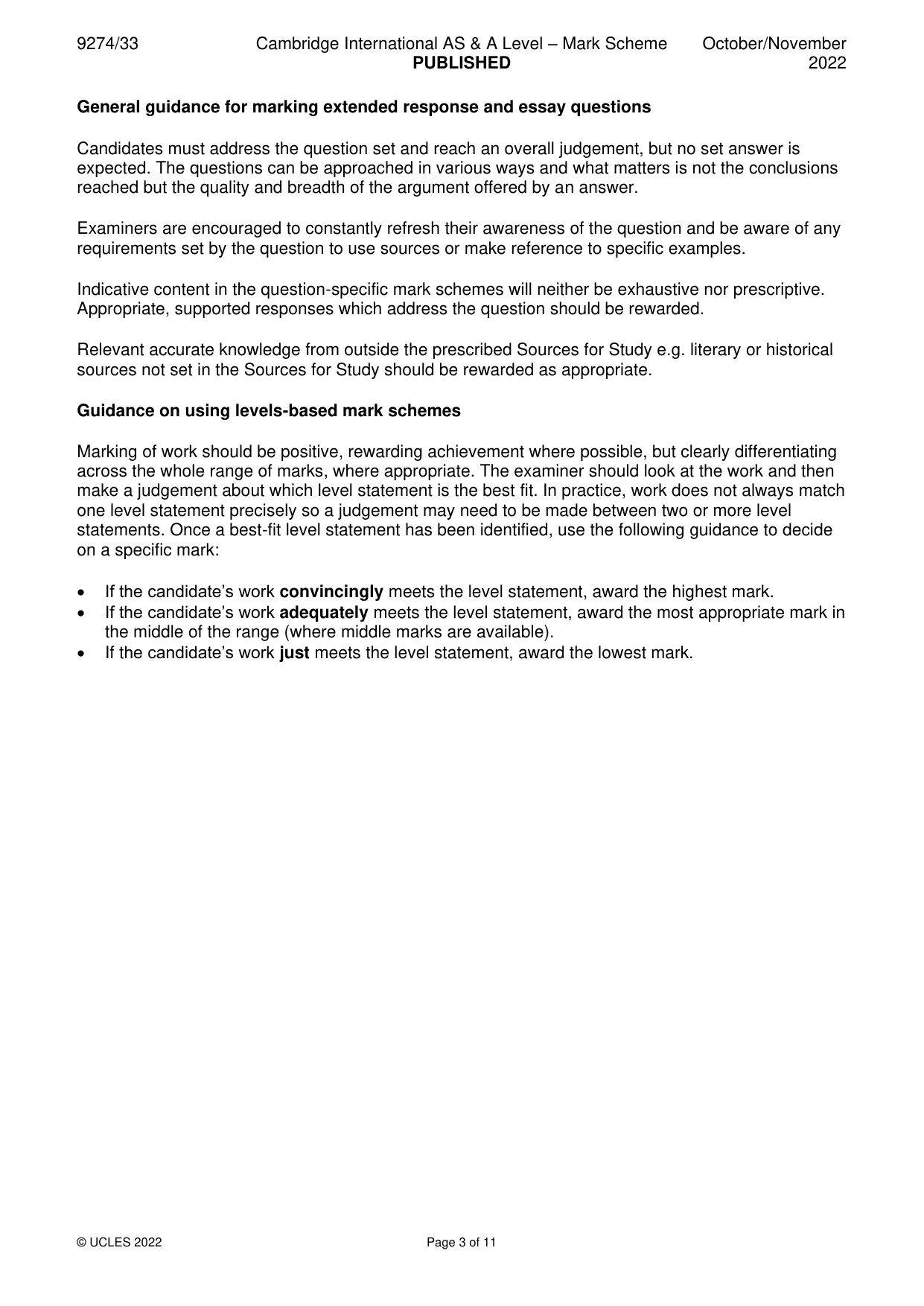 Mark scheme, page 3 of 11