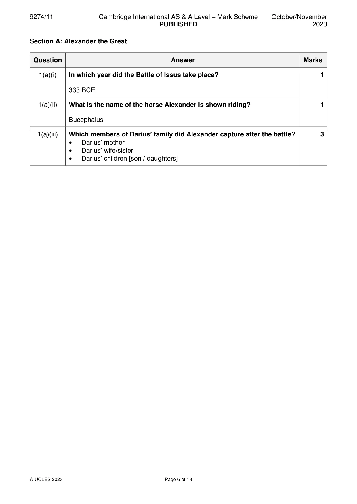 Mark scheme, page 6 of 18