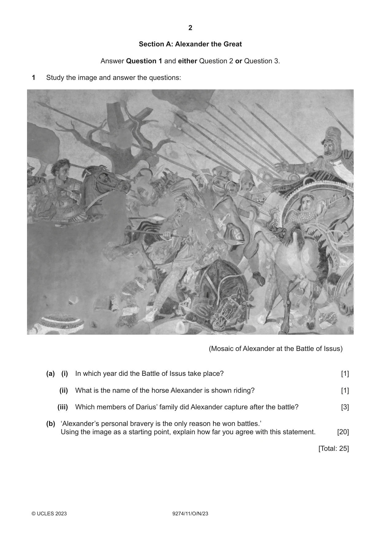 Cambridge A Level Classical Studies 9274 2023 Oct/Nov Paper 1 · Variant 1 question paper, page 2 of 8