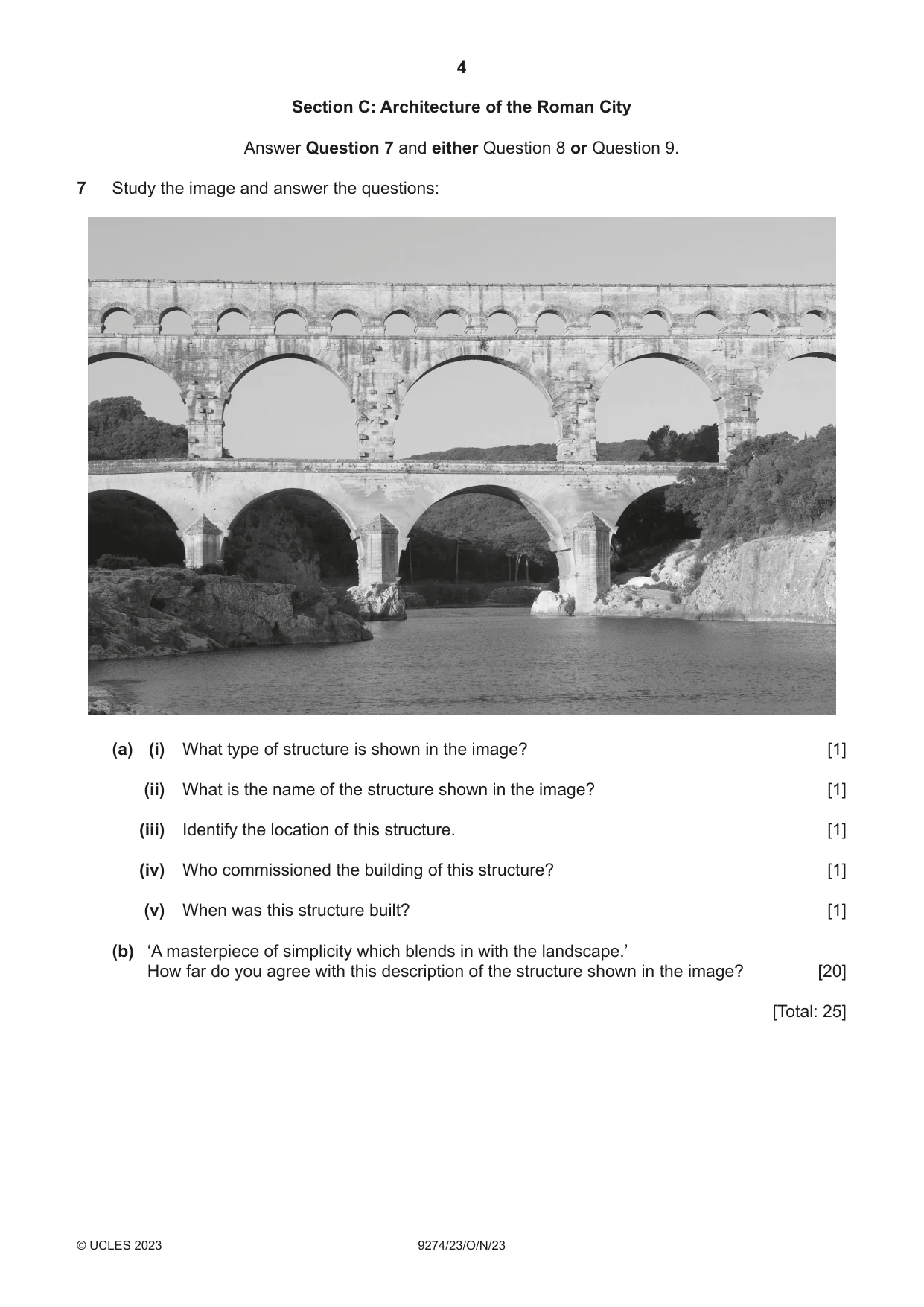 Cambridge A Level Classical Studies 9274 2023 Oct/Nov Paper 2 · Variant 3 question paper, page 4 of 8