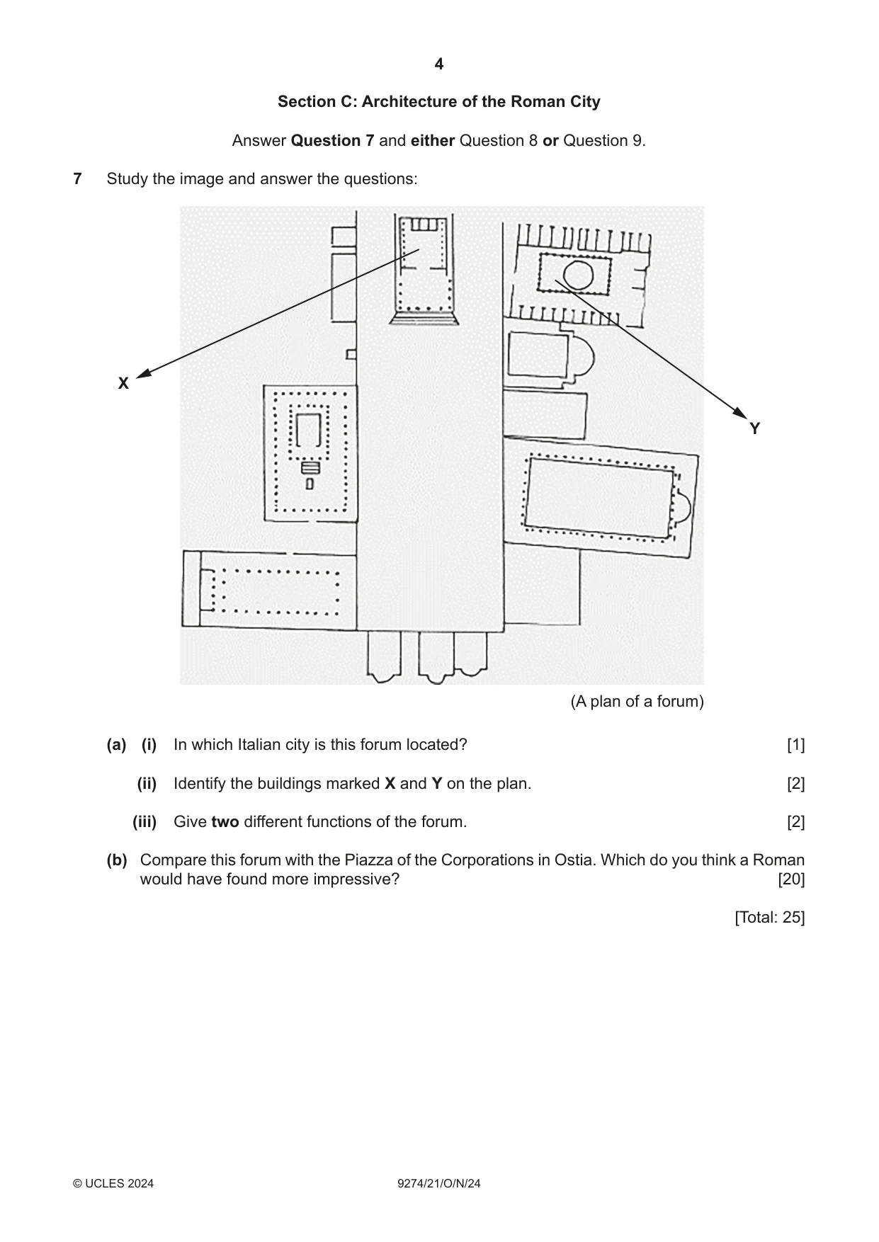 Cambridge A Level Classical Studies 9274 2024 Oct/Nov Paper 2 · Variant 1 question paper, page 4 of 8