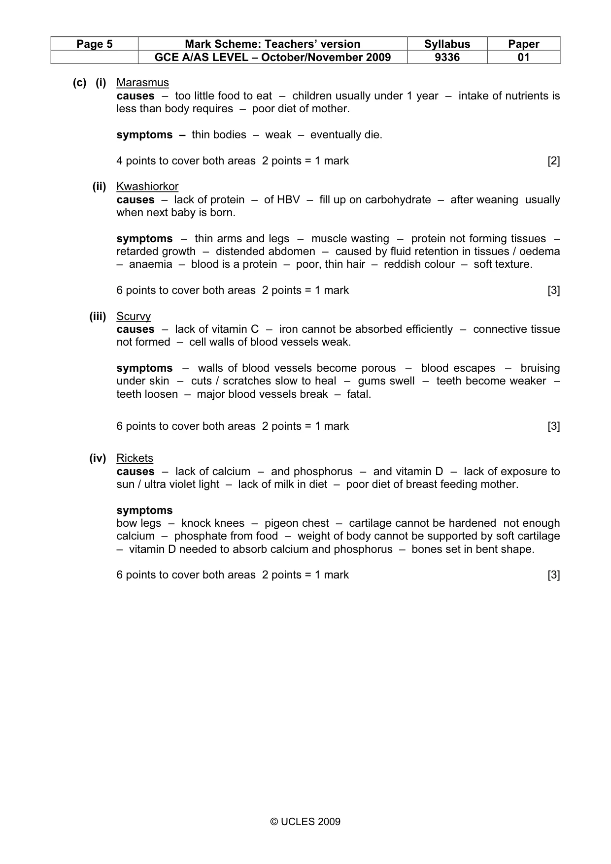 Mark scheme, page 5 of 15