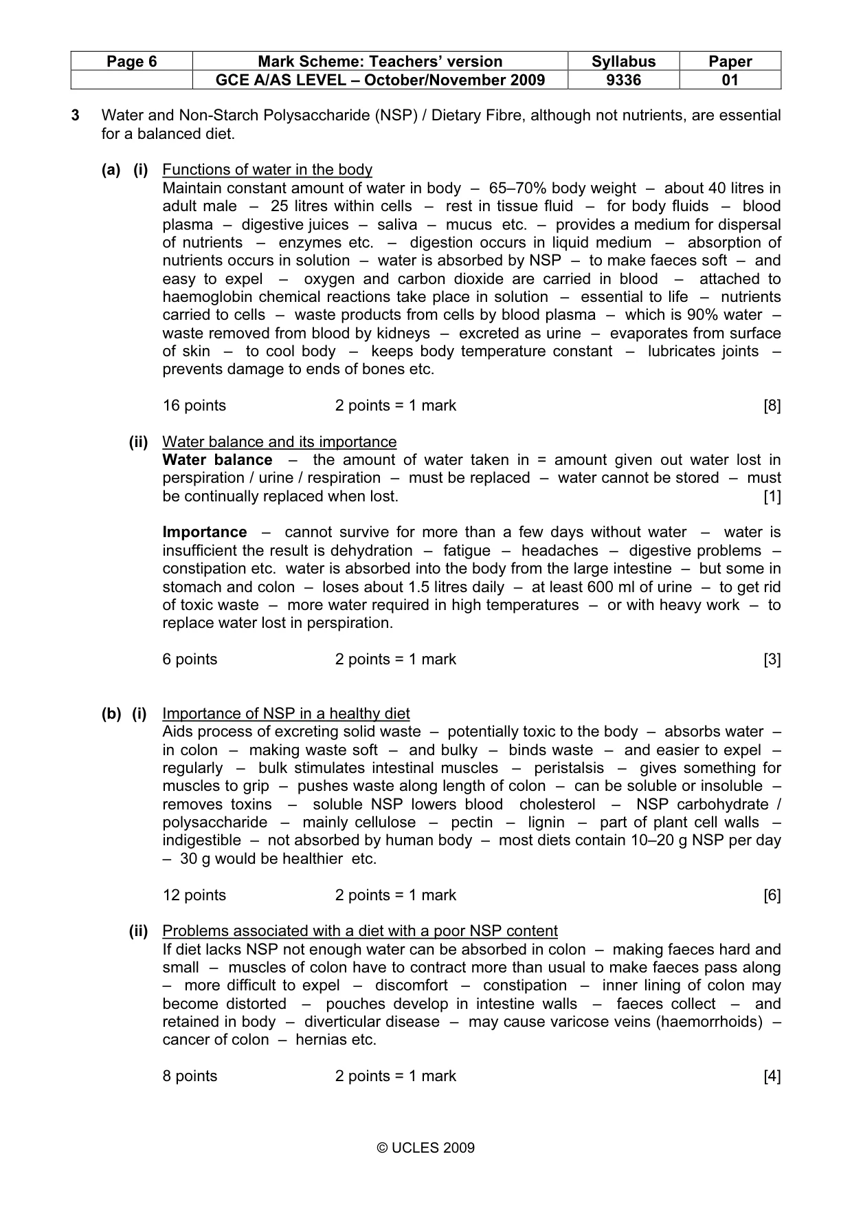 Mark scheme, page 6 of 15