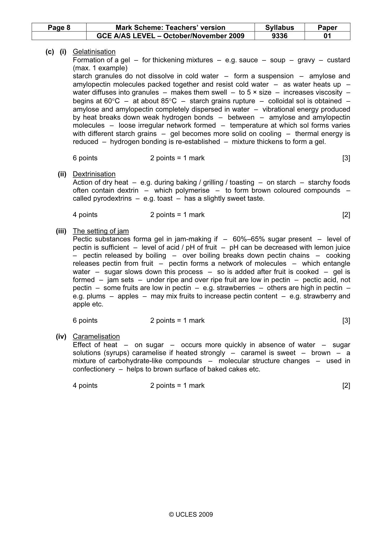 Mark scheme, page 8 of 15