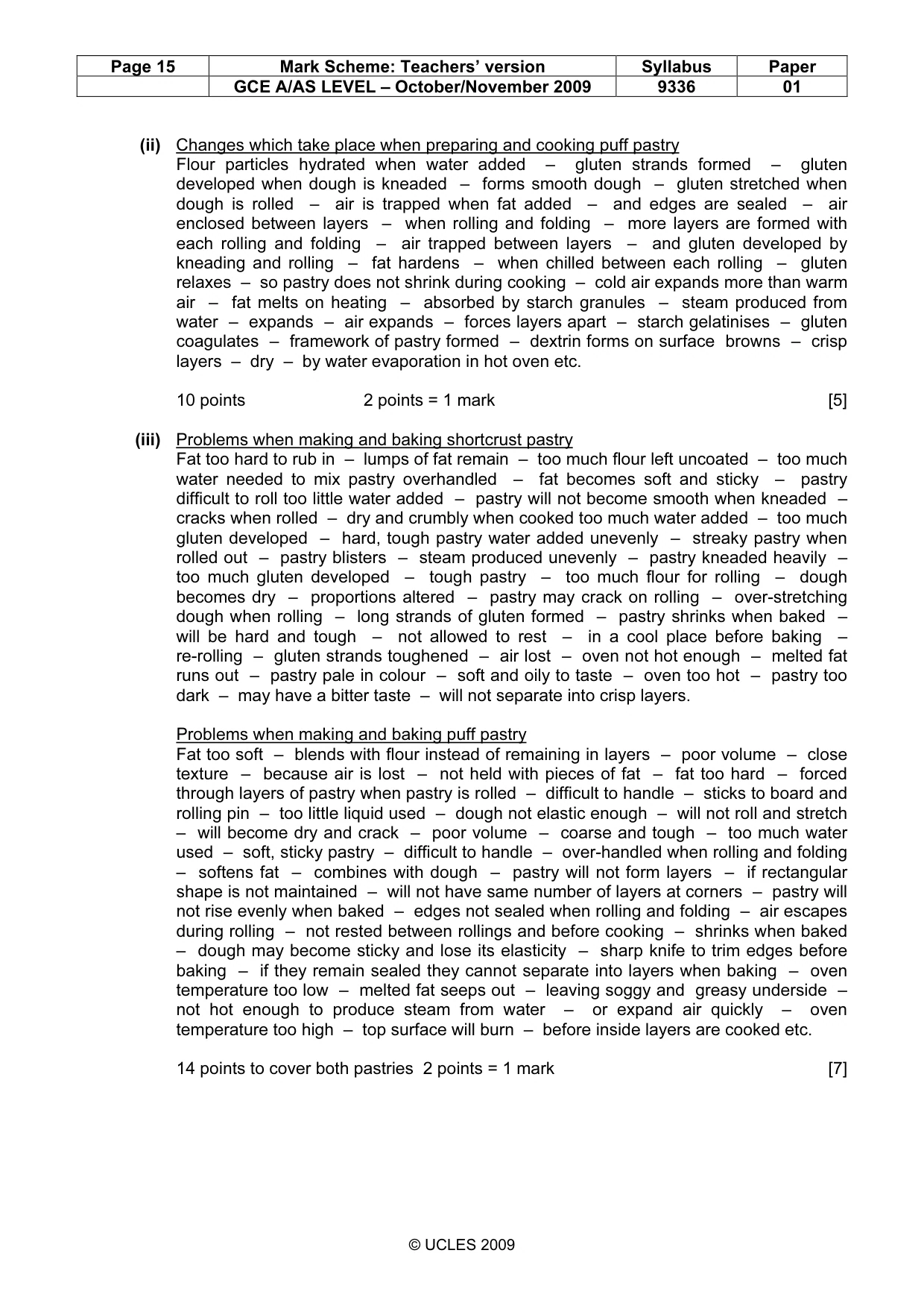 Mark scheme, page 15 of 15