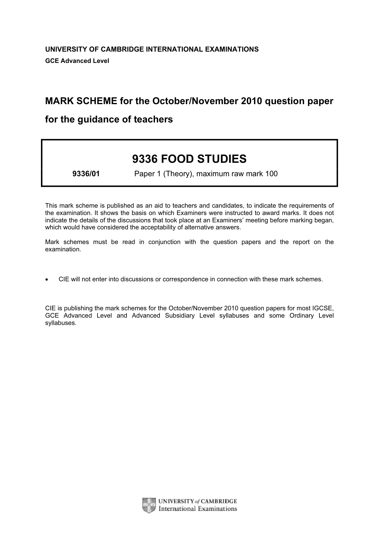 Mark scheme, page 1 of 15