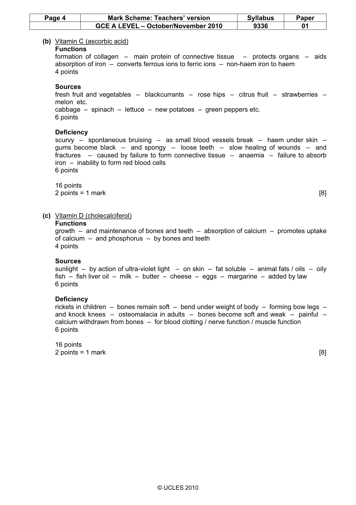 Mark scheme, page 4 of 15