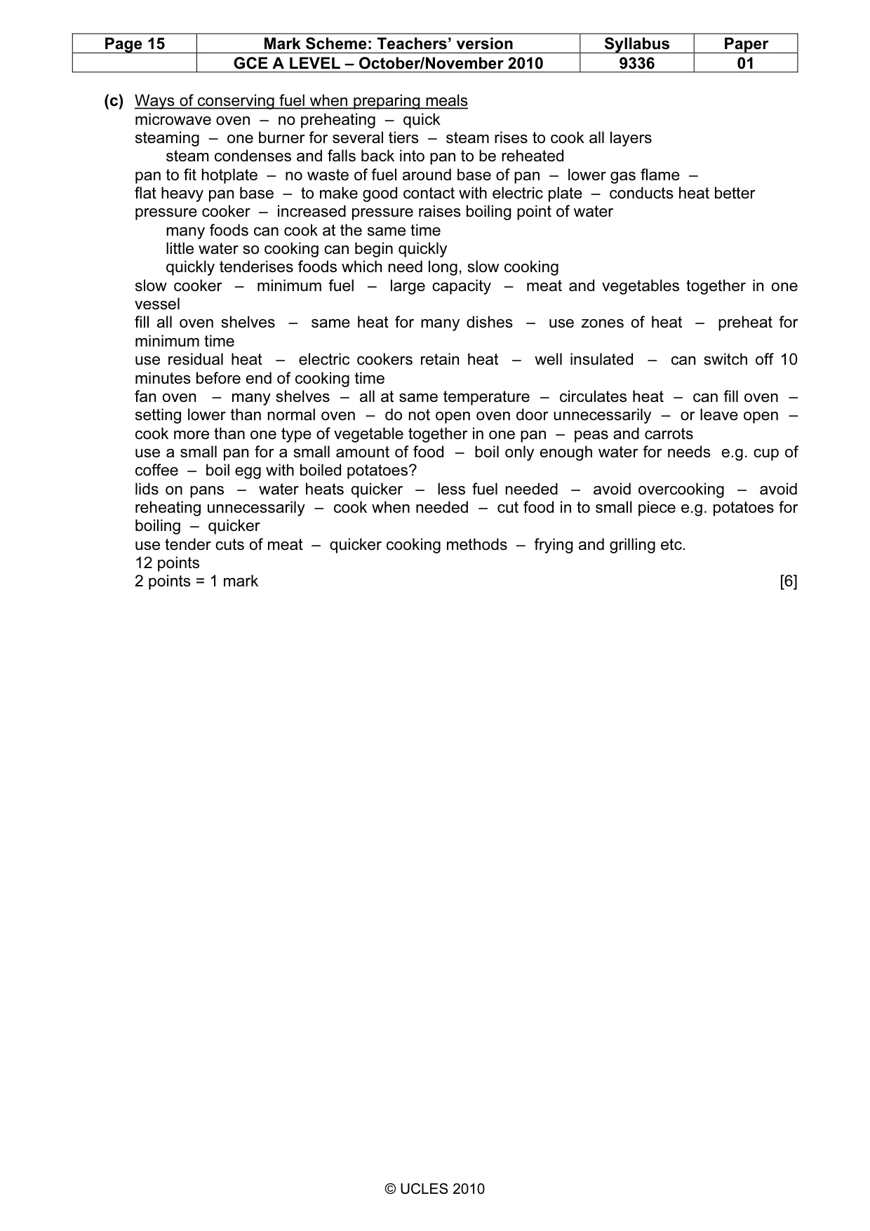 Mark scheme, page 15 of 15