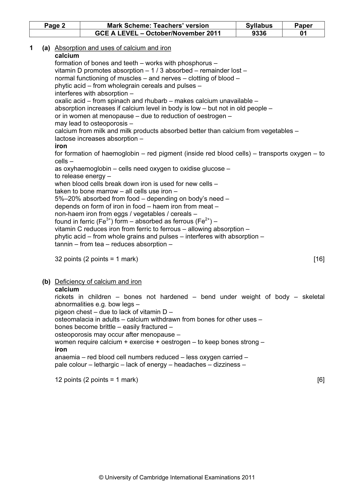 Mark scheme, page 2 of 16