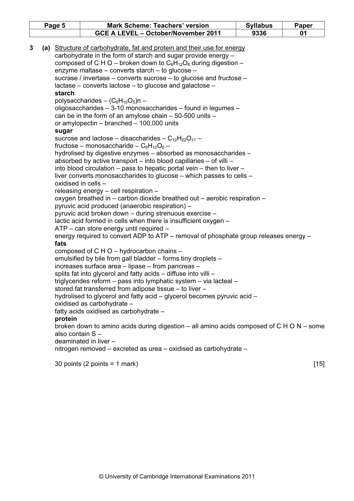 Mark scheme, page 5 of 16
