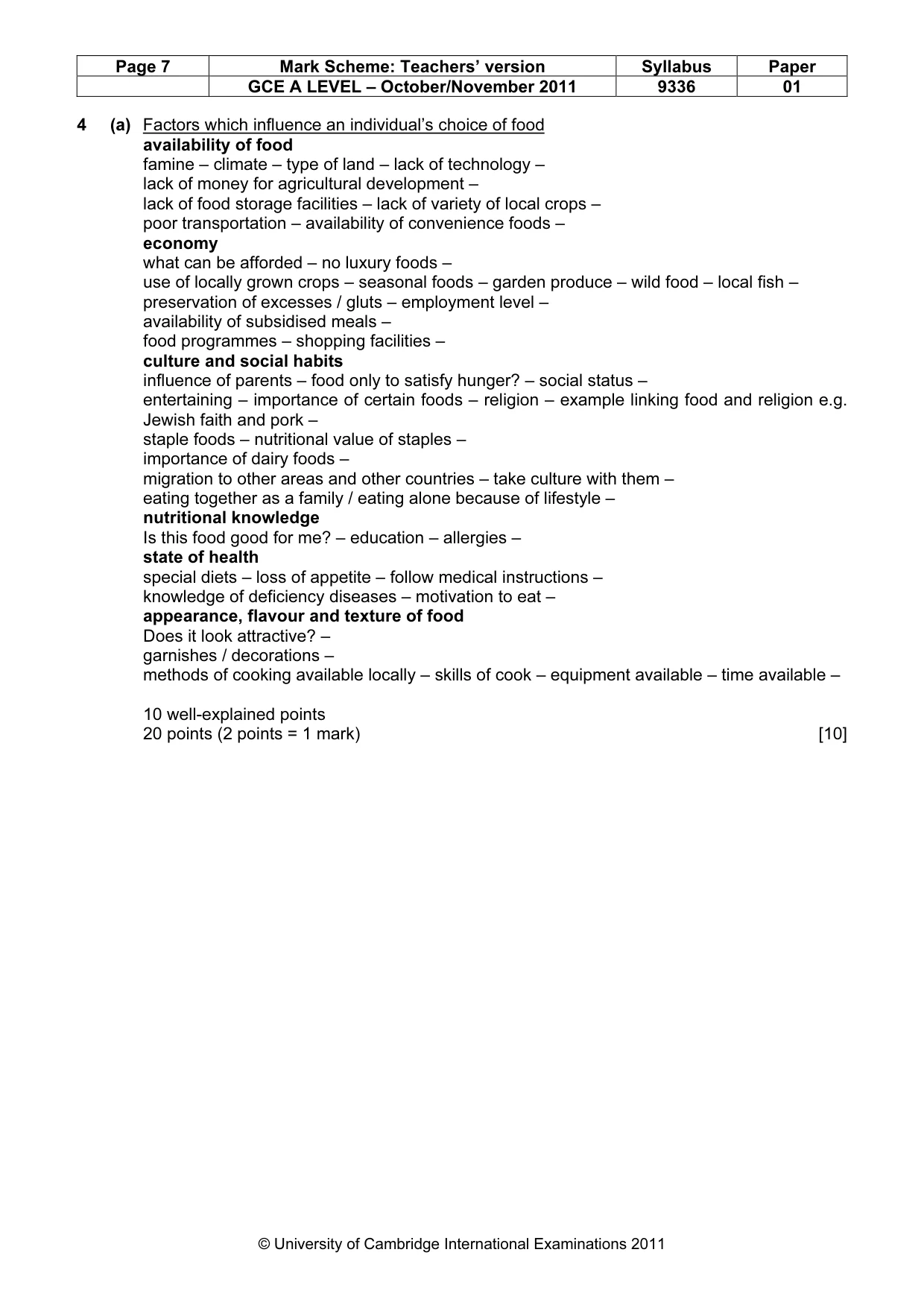 Mark scheme, page 7 of 16