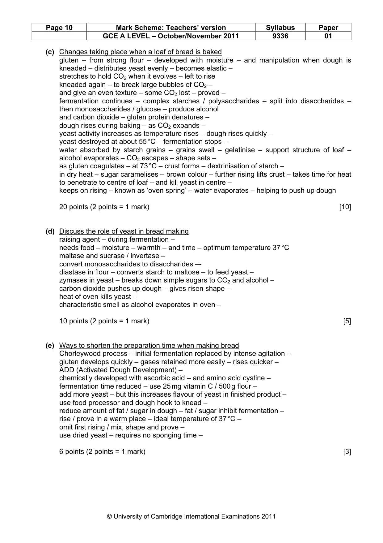 Mark scheme, page 10 of 16