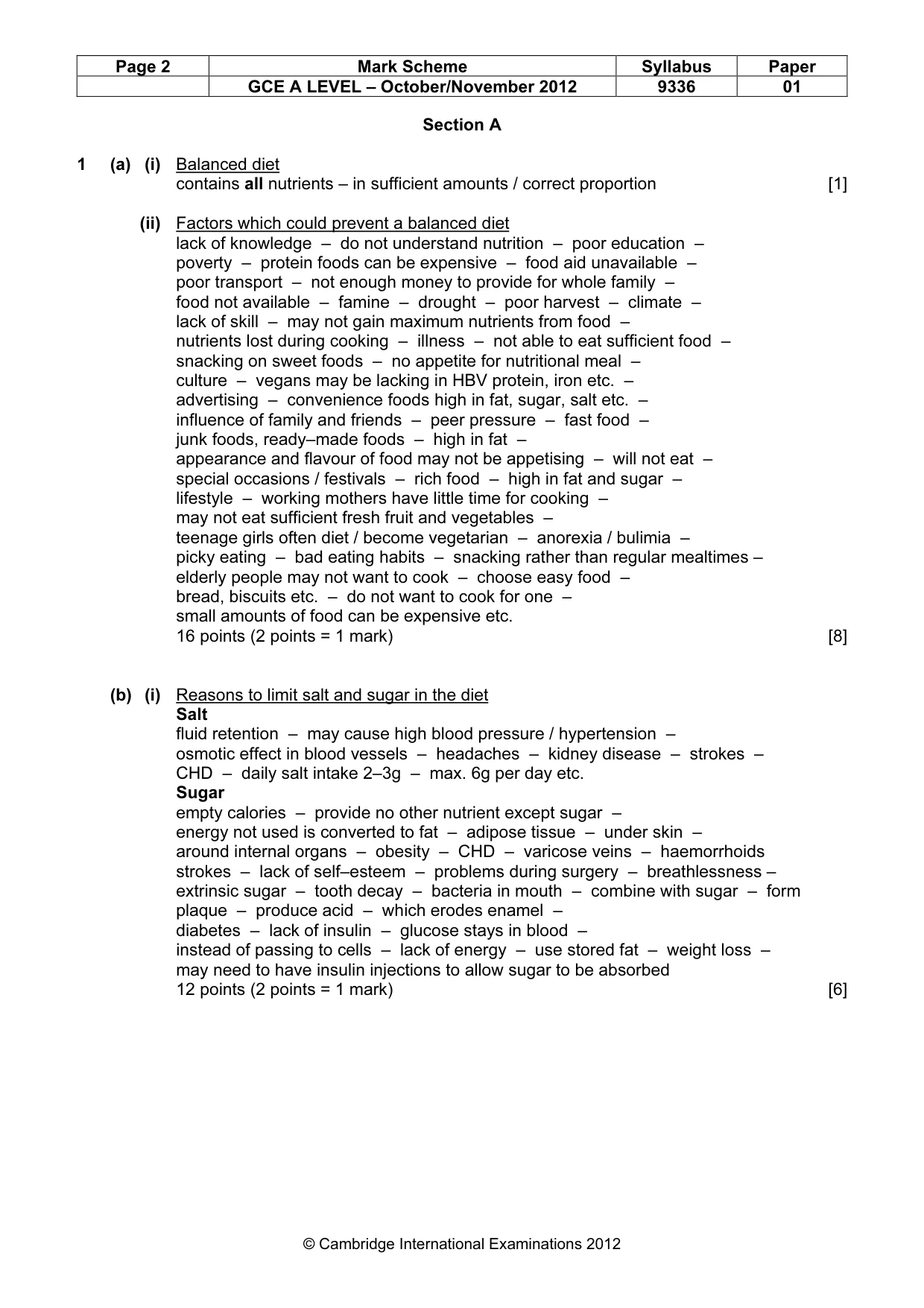 Mark scheme, page 2 of 14