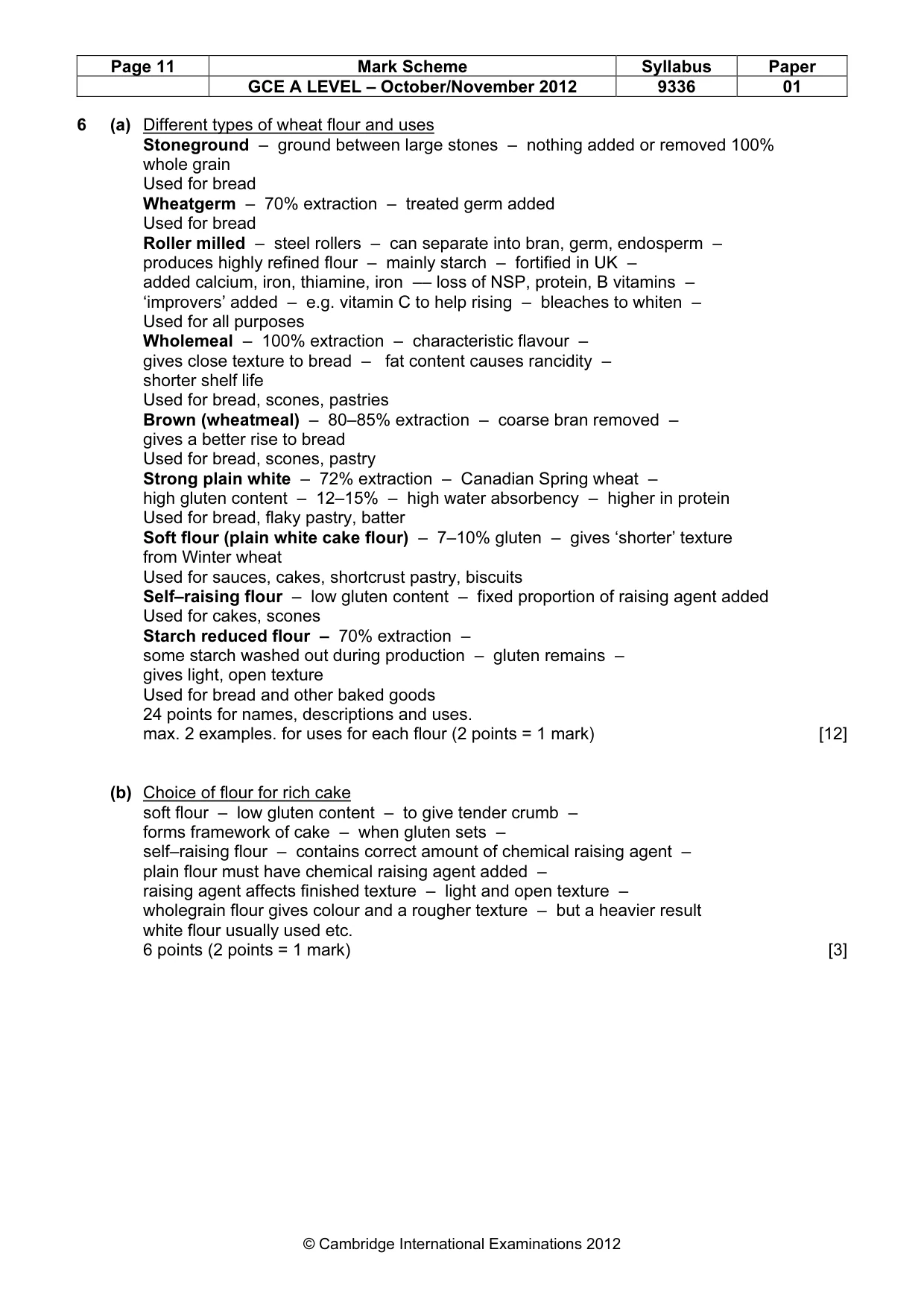 Mark scheme, page 11 of 14