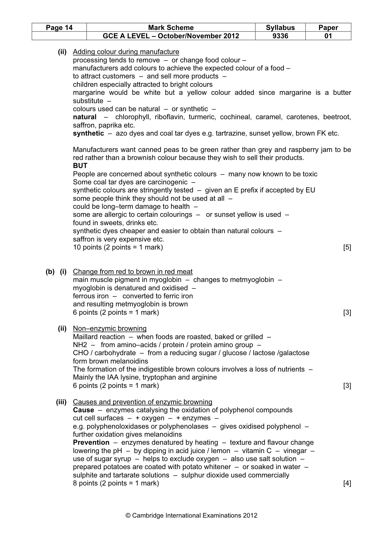 Mark scheme, page 14 of 14