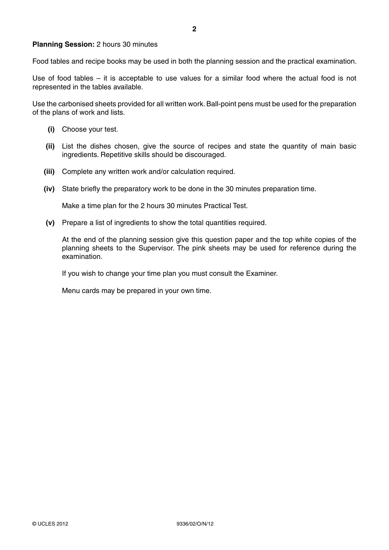 Cambridge A Level Food Studies 9336 2012 Oct/Nov Paper 2 · Variant 1 question paper, page 2 of 4