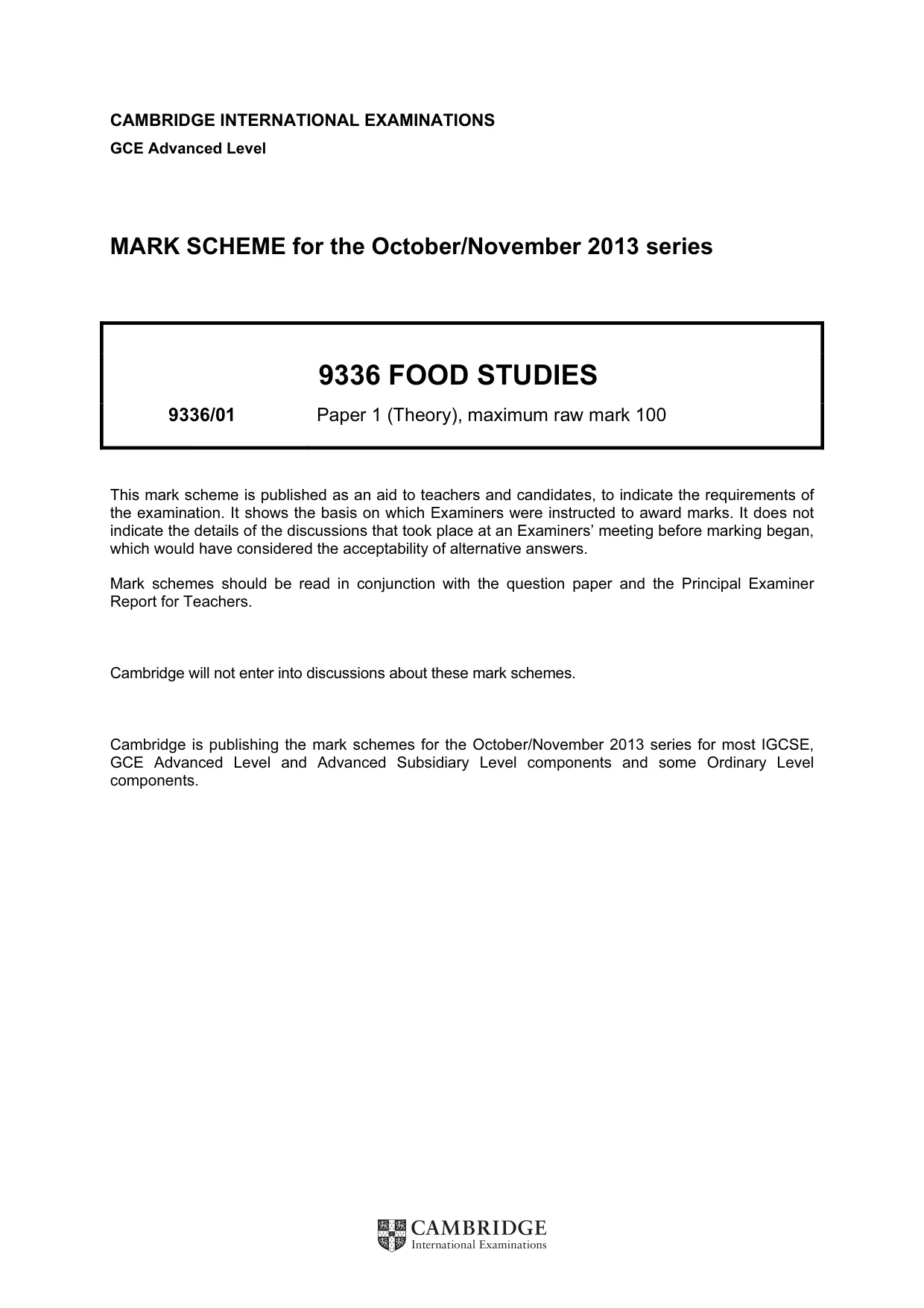 Mark scheme, page 1 of 18