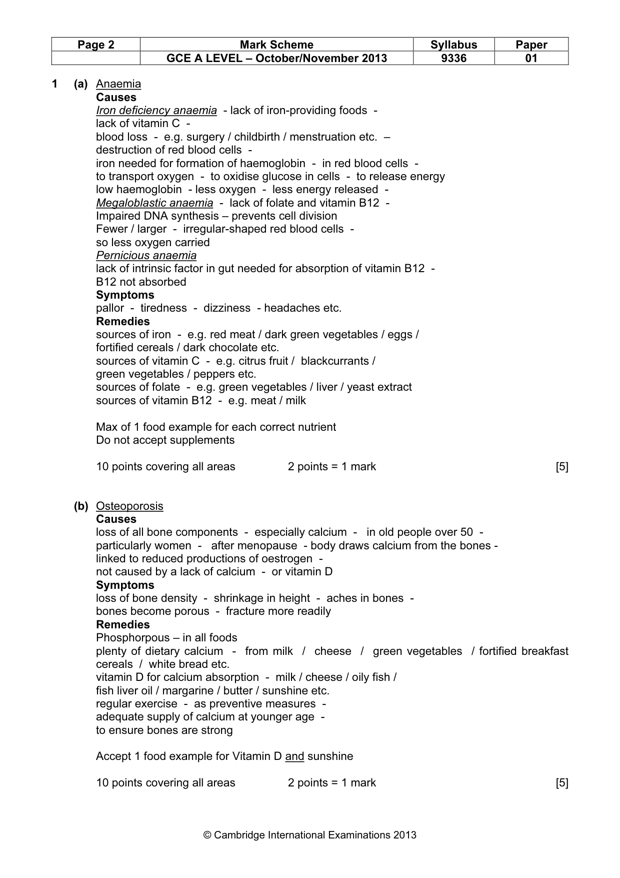 Mark scheme, page 2 of 18