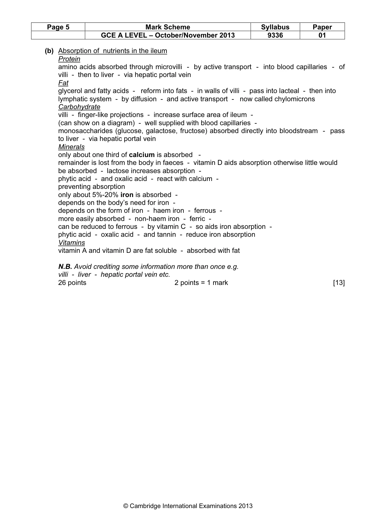 Mark scheme, page 5 of 18