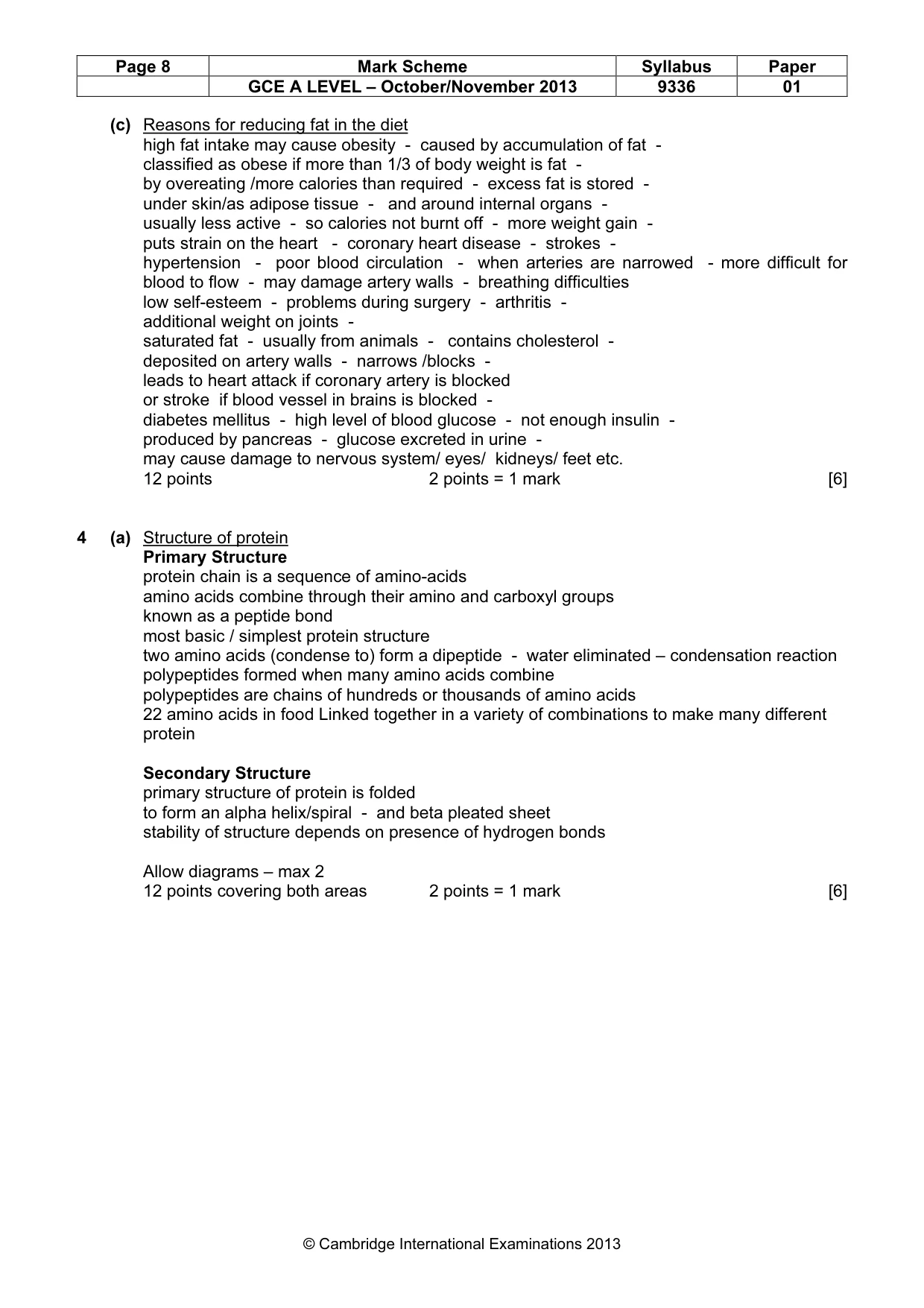 Mark scheme, page 8 of 18