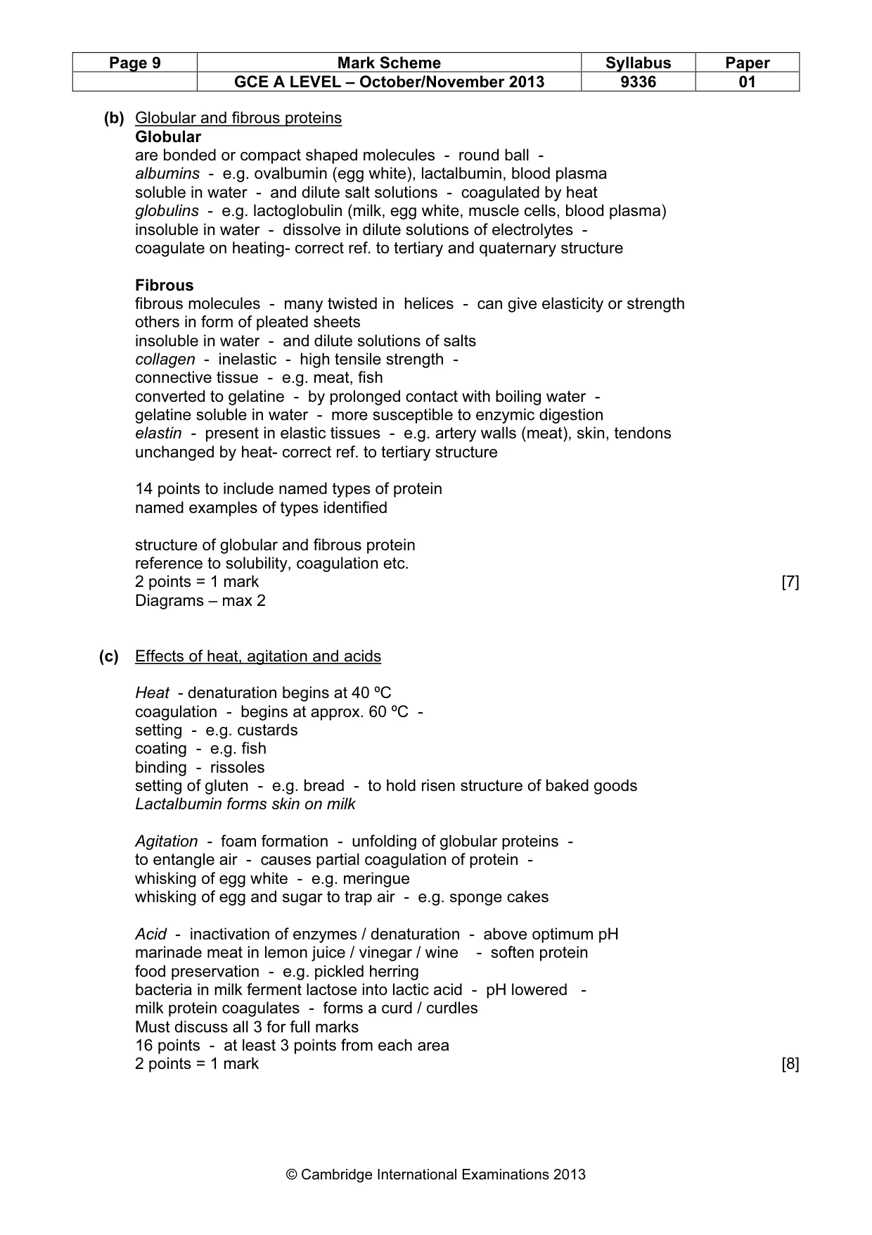 Mark scheme, page 9 of 18