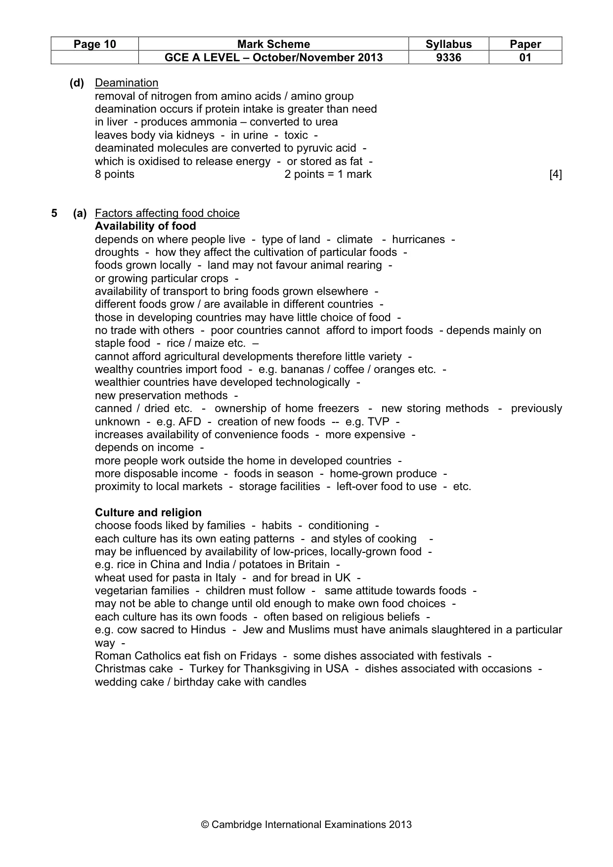 Mark scheme, page 10 of 18