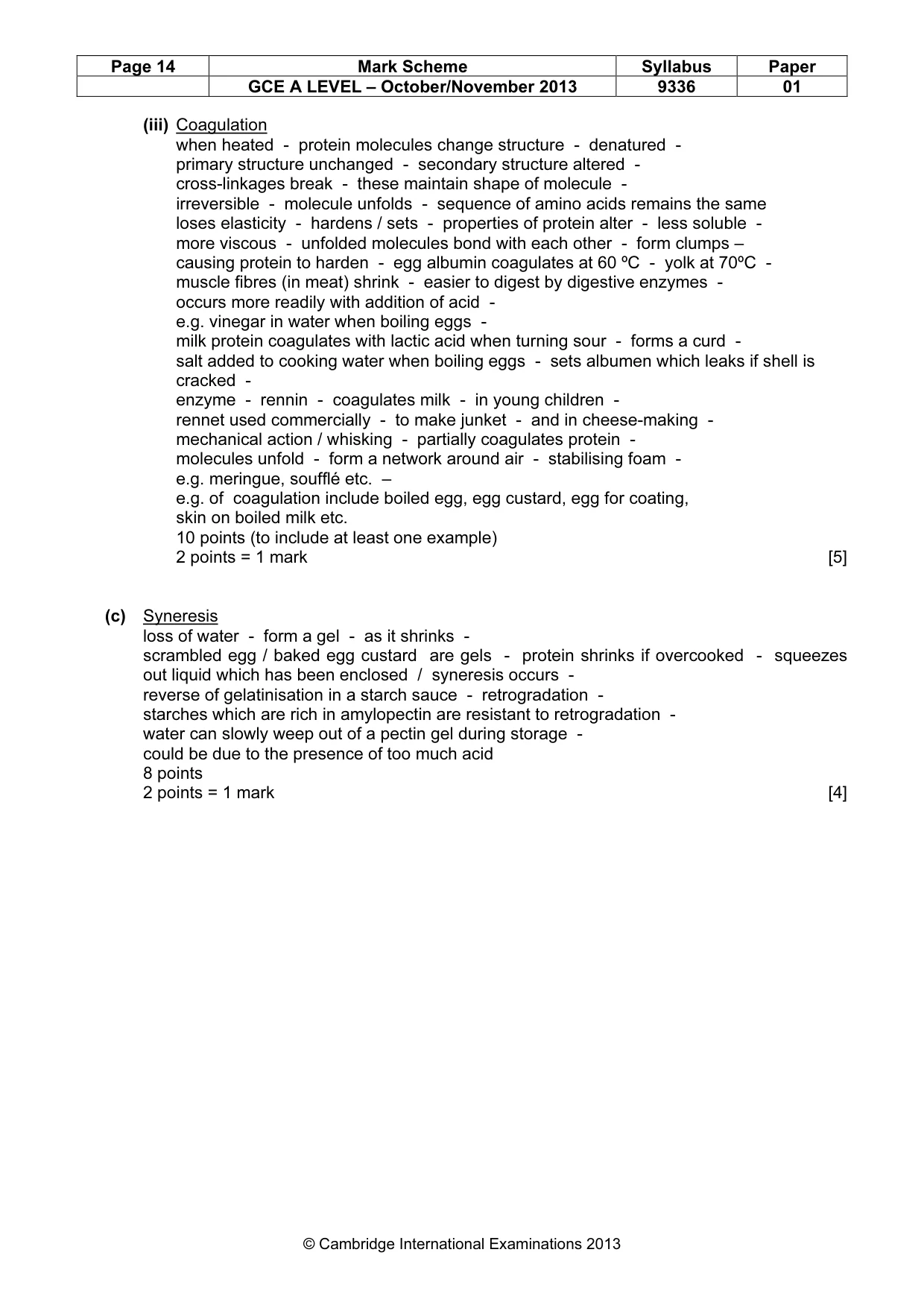 Mark scheme, page 14 of 18
